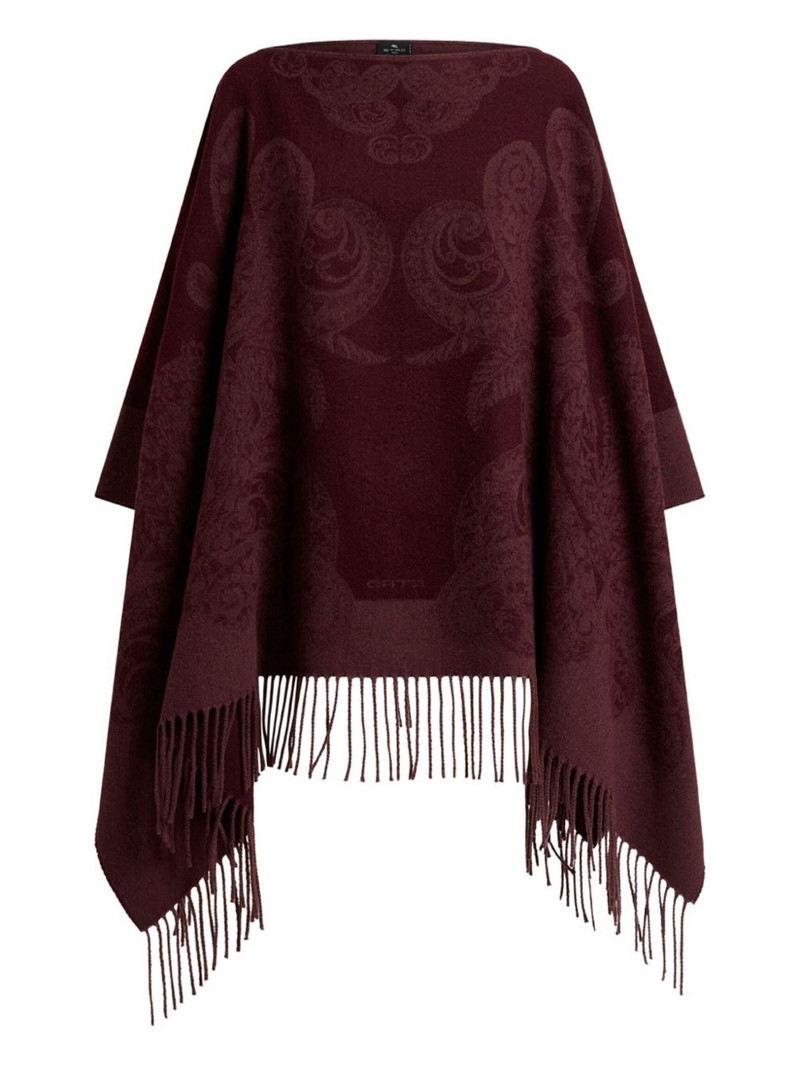jacquard-paisley poncho 1