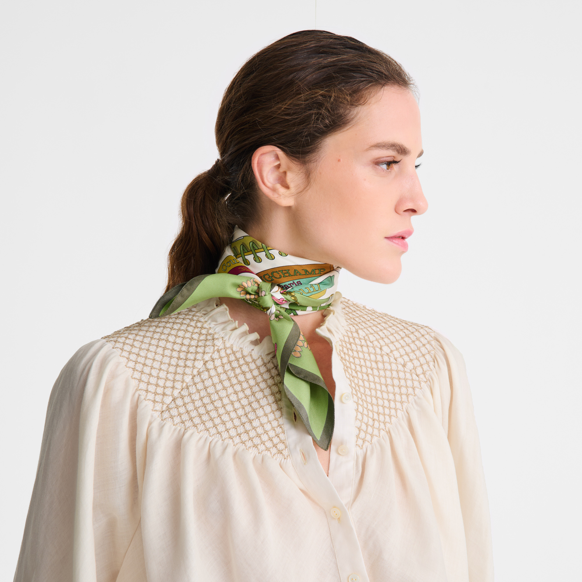 In the Vegetable Garden Silk scarf 70 Laurel - OTHER - 2