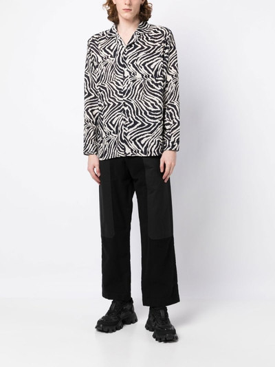 CLOT zebra-print patch-pocket shirt outlook