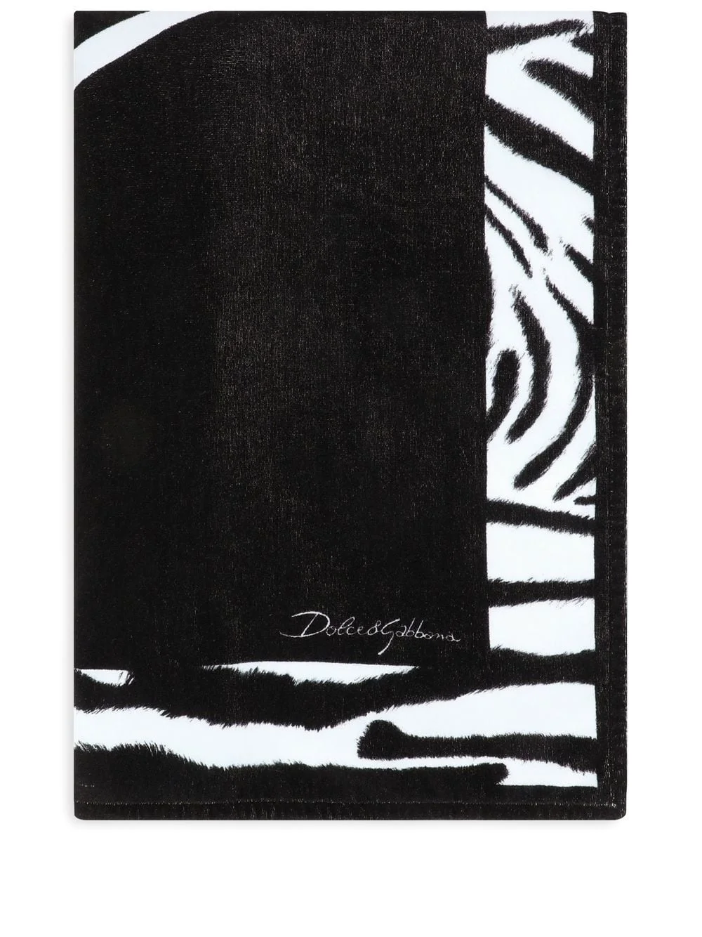zebra print terry cloth beach towel - 1