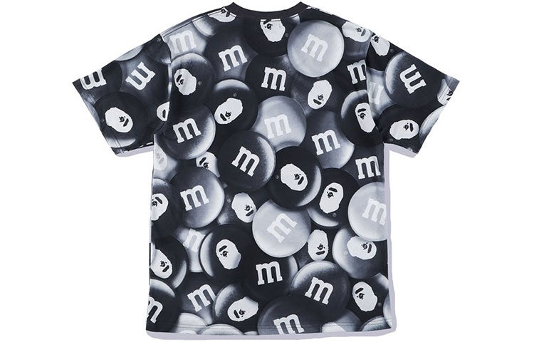 A Bathing Ape x M&Ms Monochrome Full Print T-Shirt 'Black' 1H21-109-923 - 2