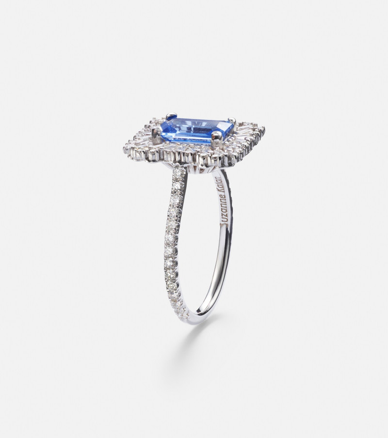 18kt white gold ring with sapphires and diamonds 4
