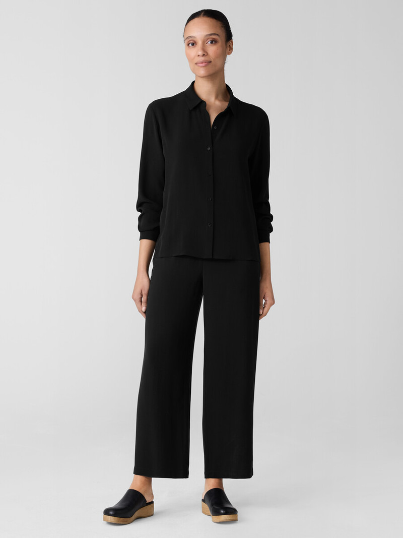 EILEEN FISHER Silk Georgette Crepe Straight Pant outlook
