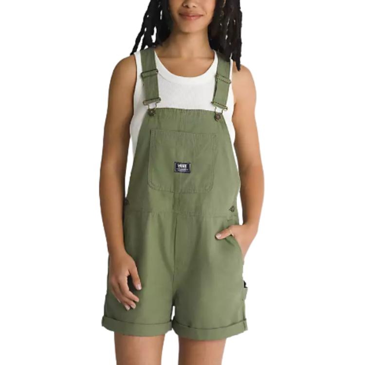 (WMNS) Vans Ground Work Shortalls 'Green' VN0A5LMWAMB - 3