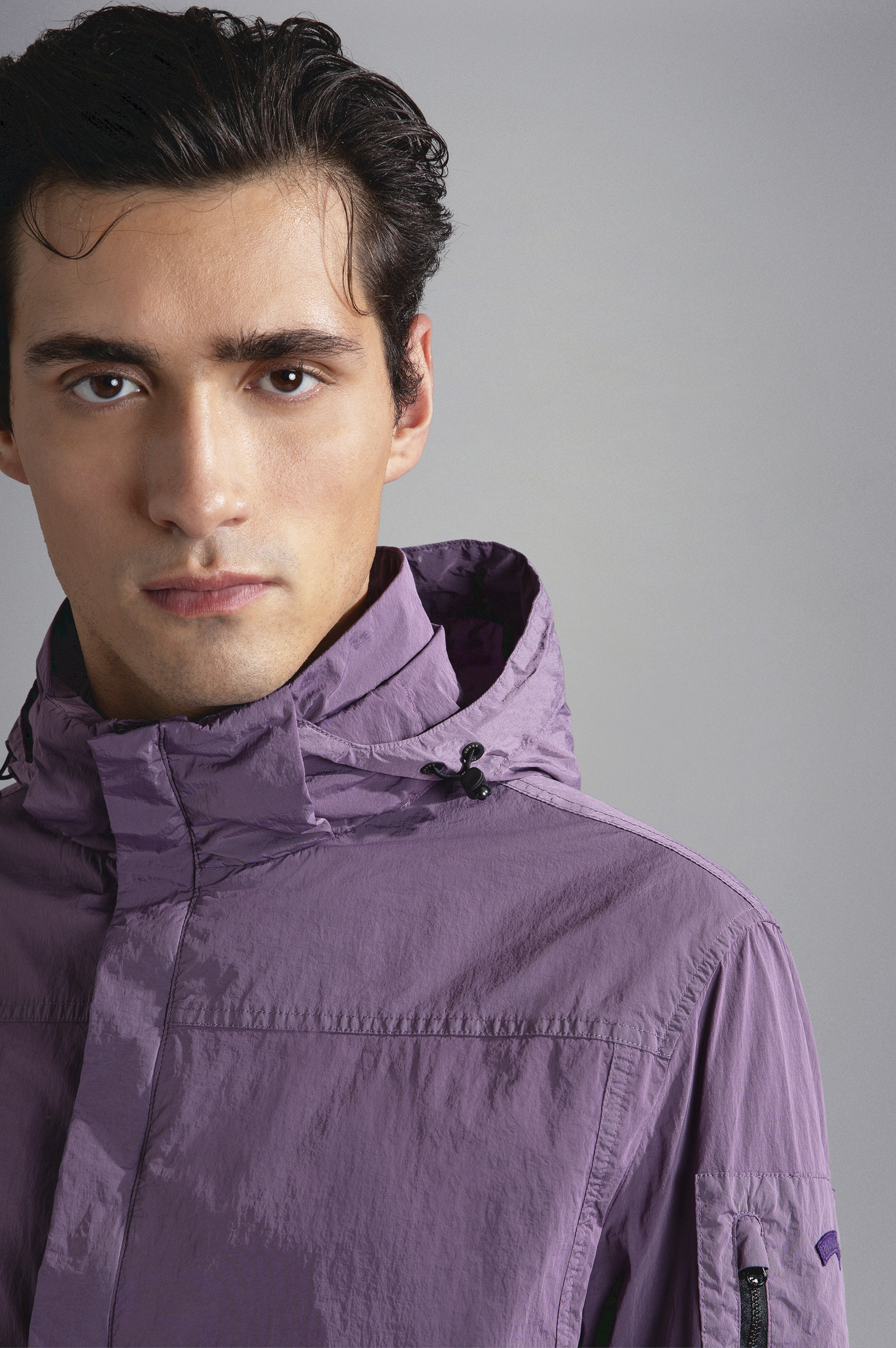GARMENT DYED CRINCKLE NYLON WINDBREAKER - 4