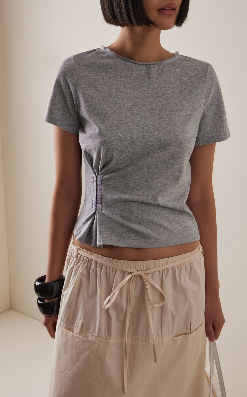 DEIJI STUDIOS Pinch Cotton T-Shirt grey outlook