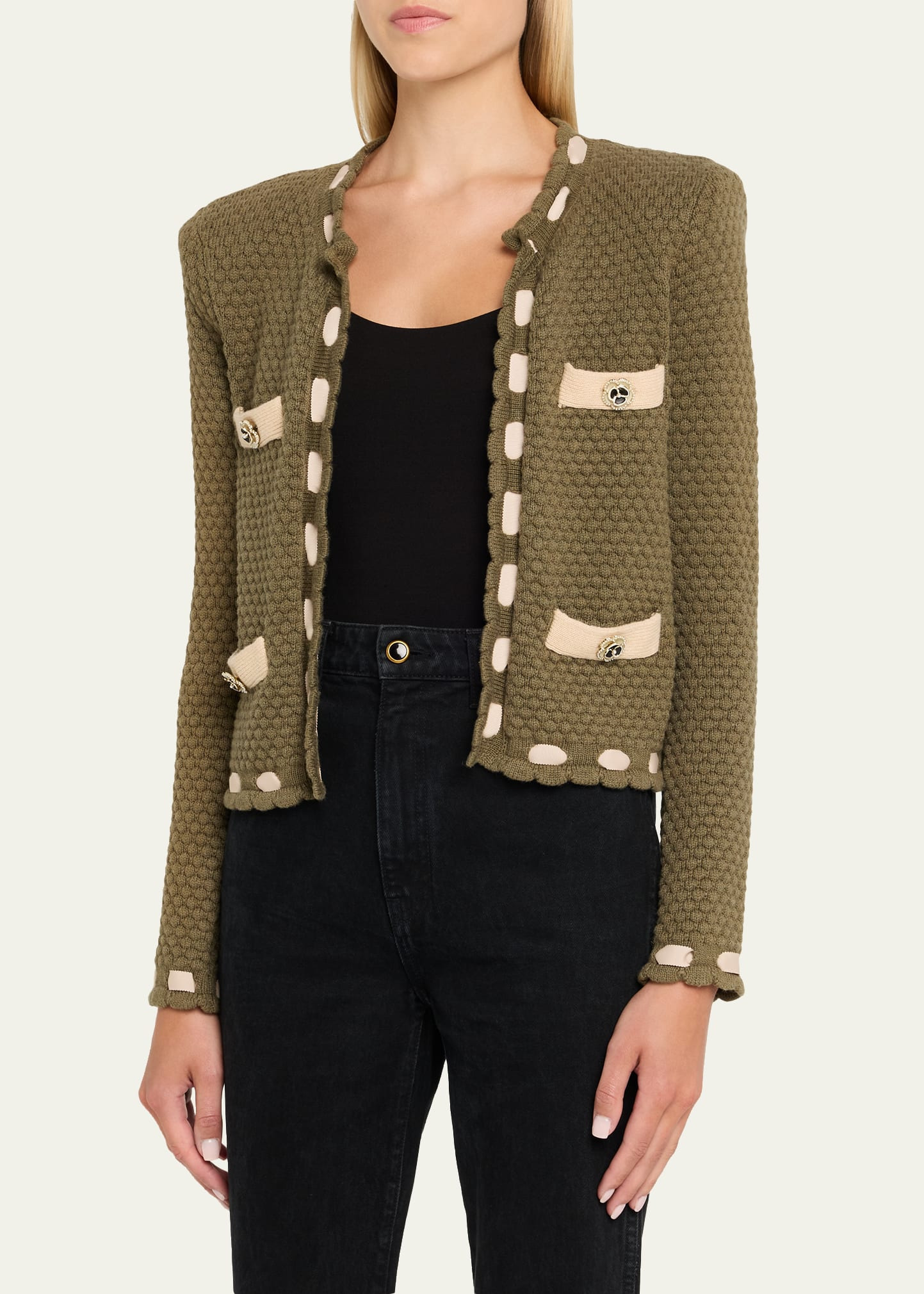 Astor Contrast Trim Cardigan - 4