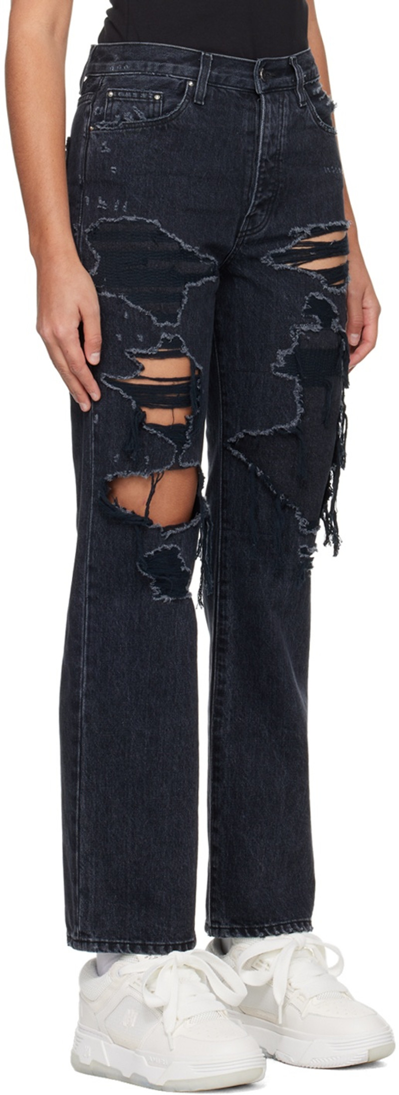 AMIRI Black Distressed Jeans outlook