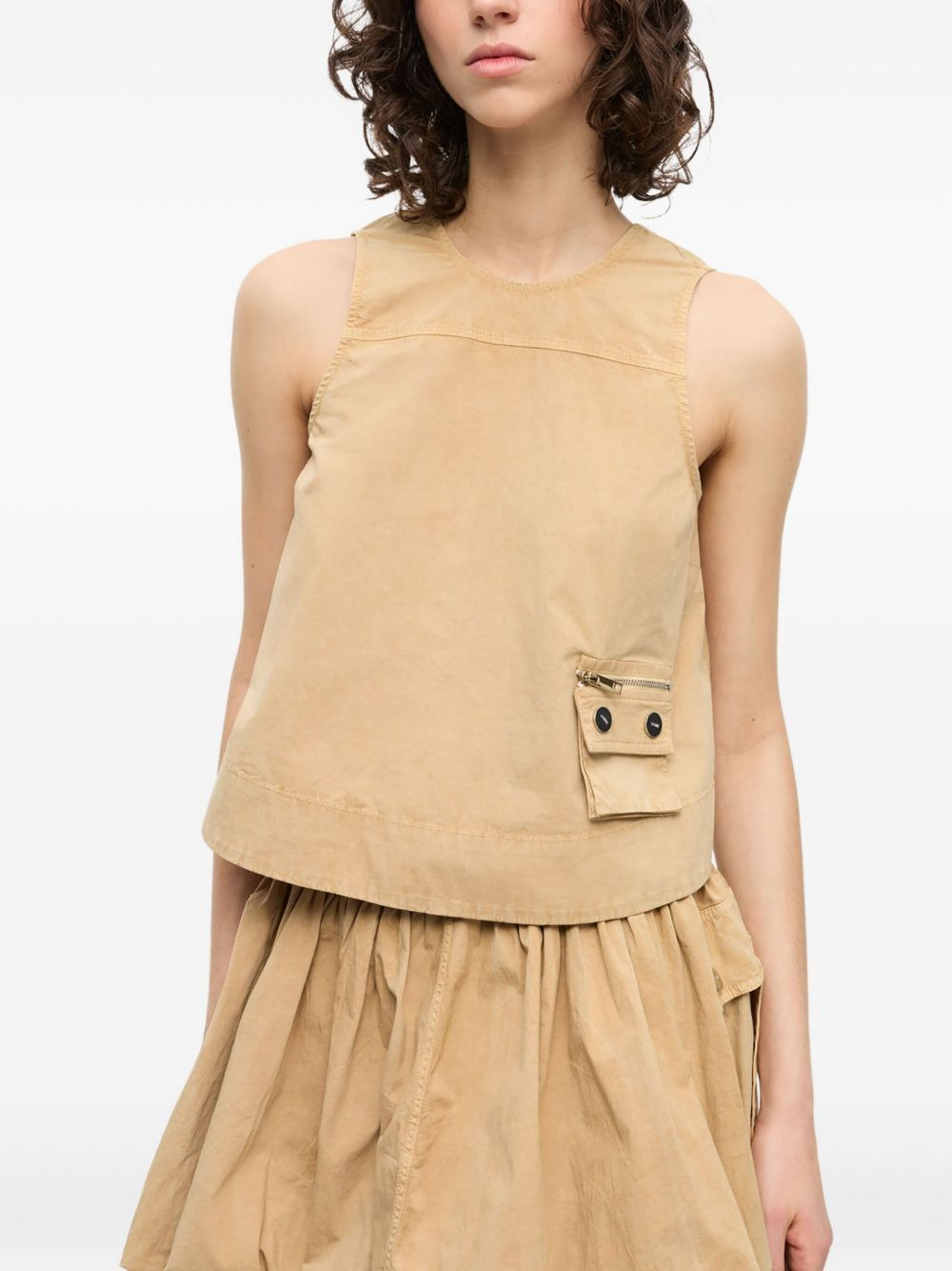 sleeveless cotton top - 3