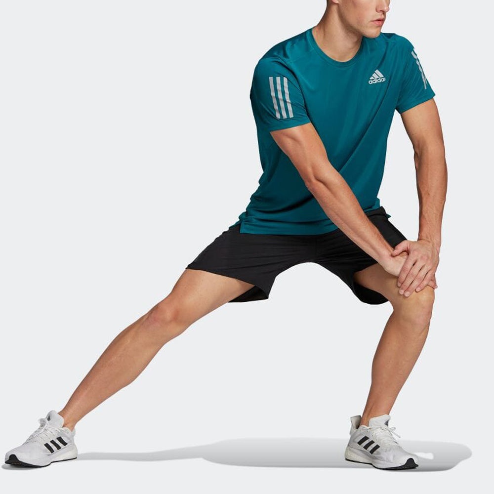 Men's adidas Tennis Training Sports Stripe Solid Color Logo Breathable Quick Dry Casual Short Sleeve - 2