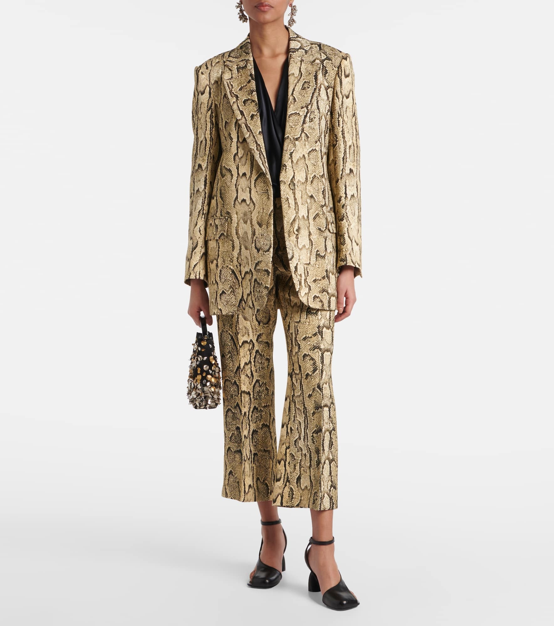 Snake-effect jacquard blazer - 2