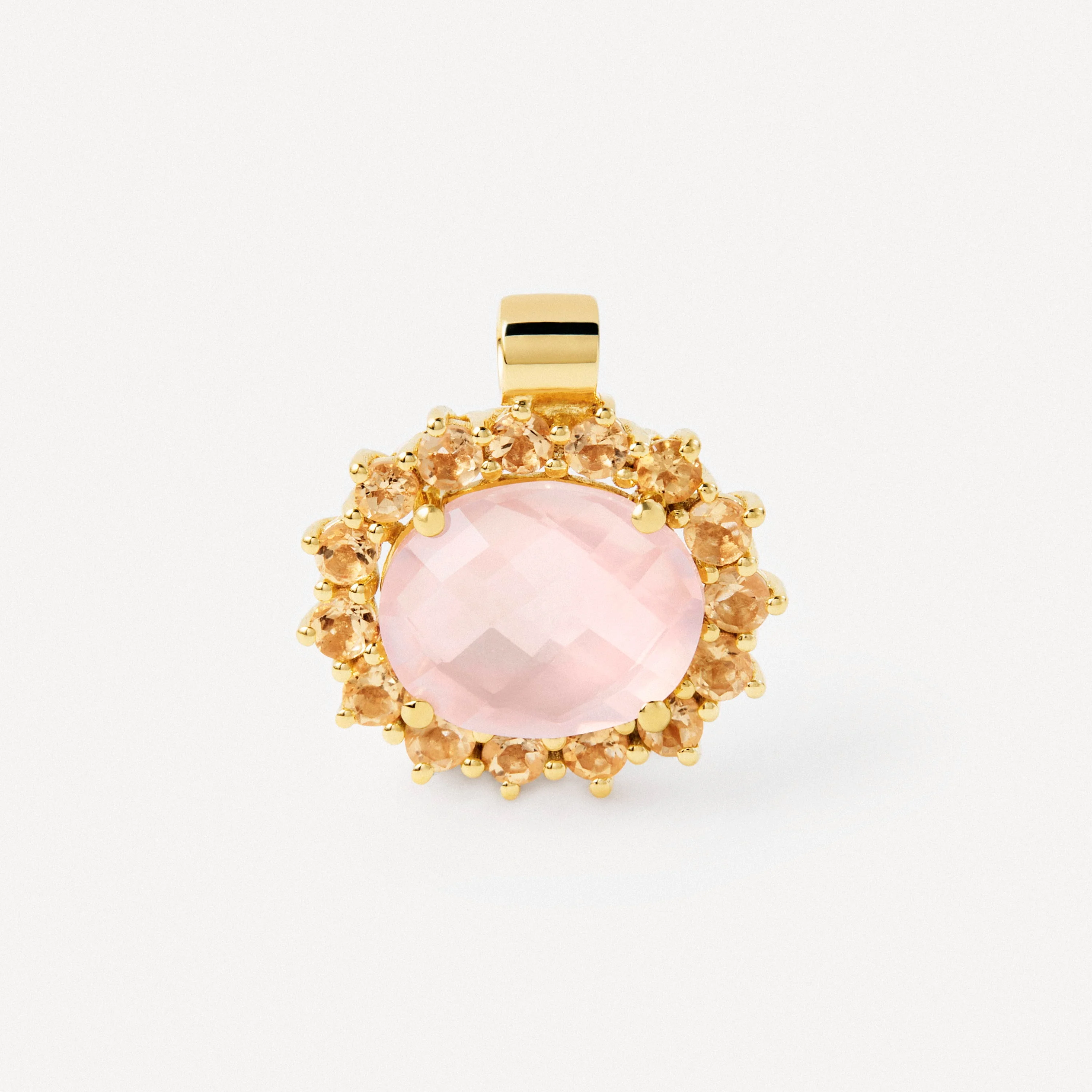 Gold pendant with rose quartz and citrine TOUS ATELIER - 1