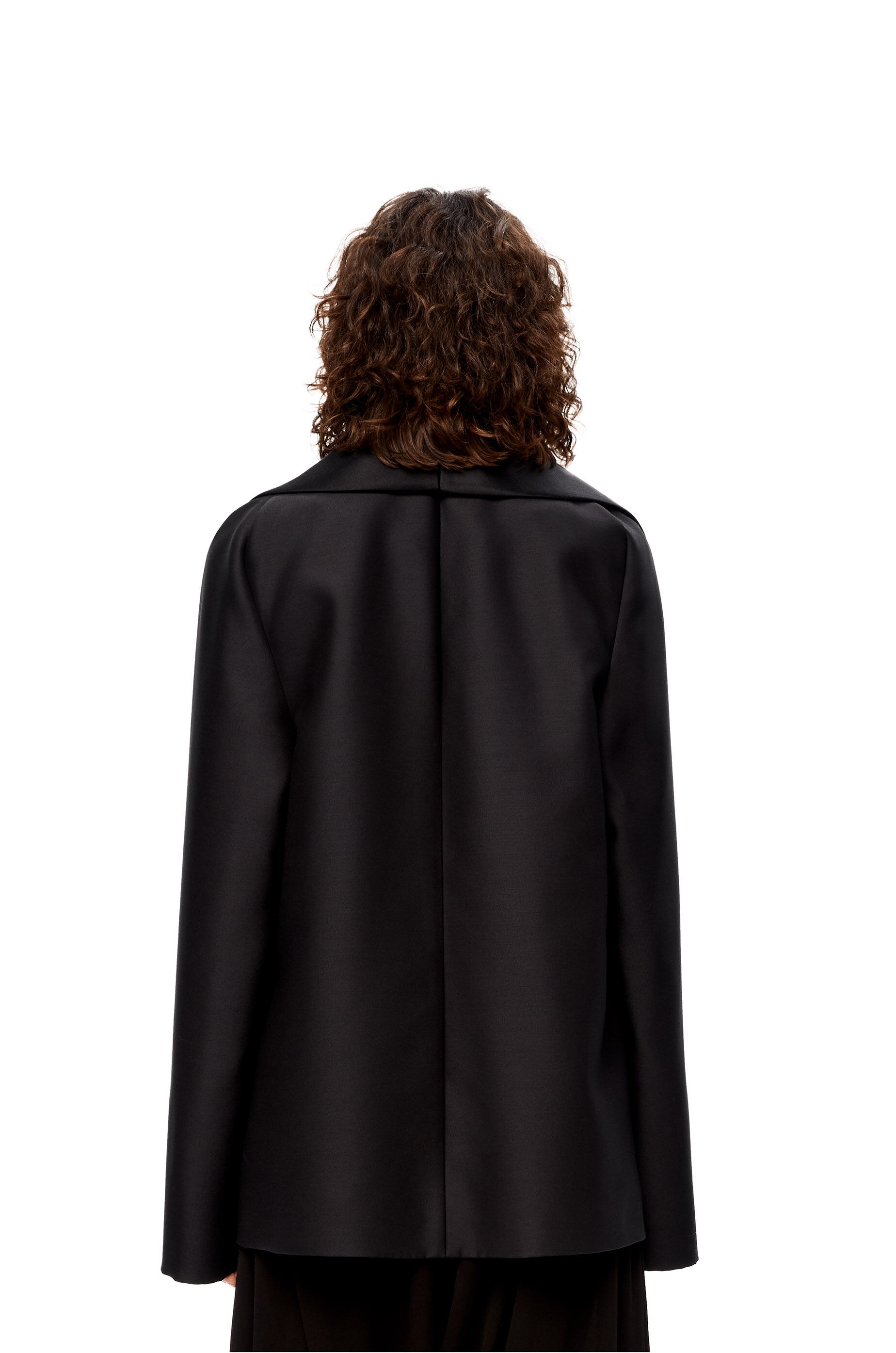 Shawl collar jacket in wool and silk - 4