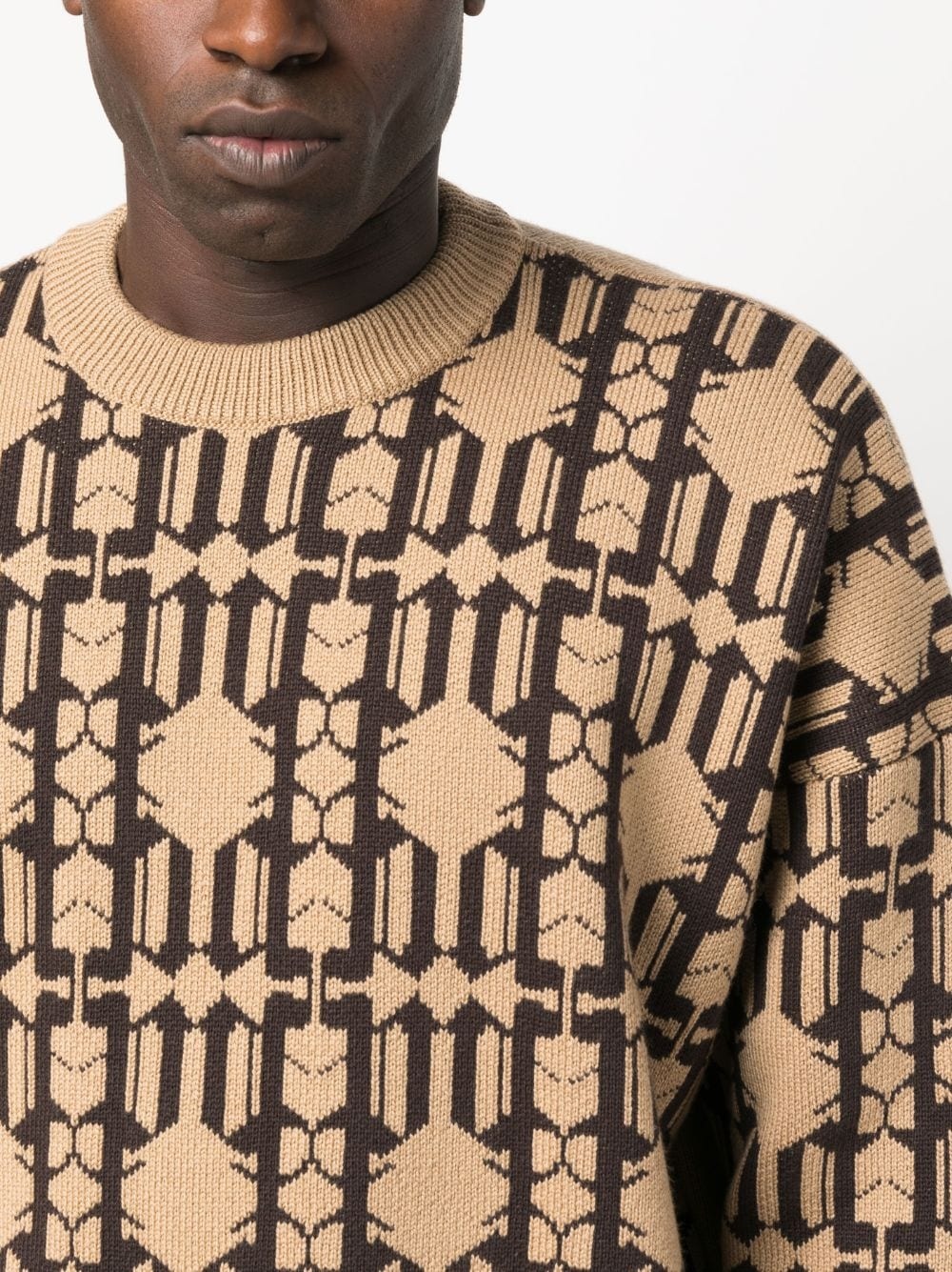monogram-jacquard jumper - 5