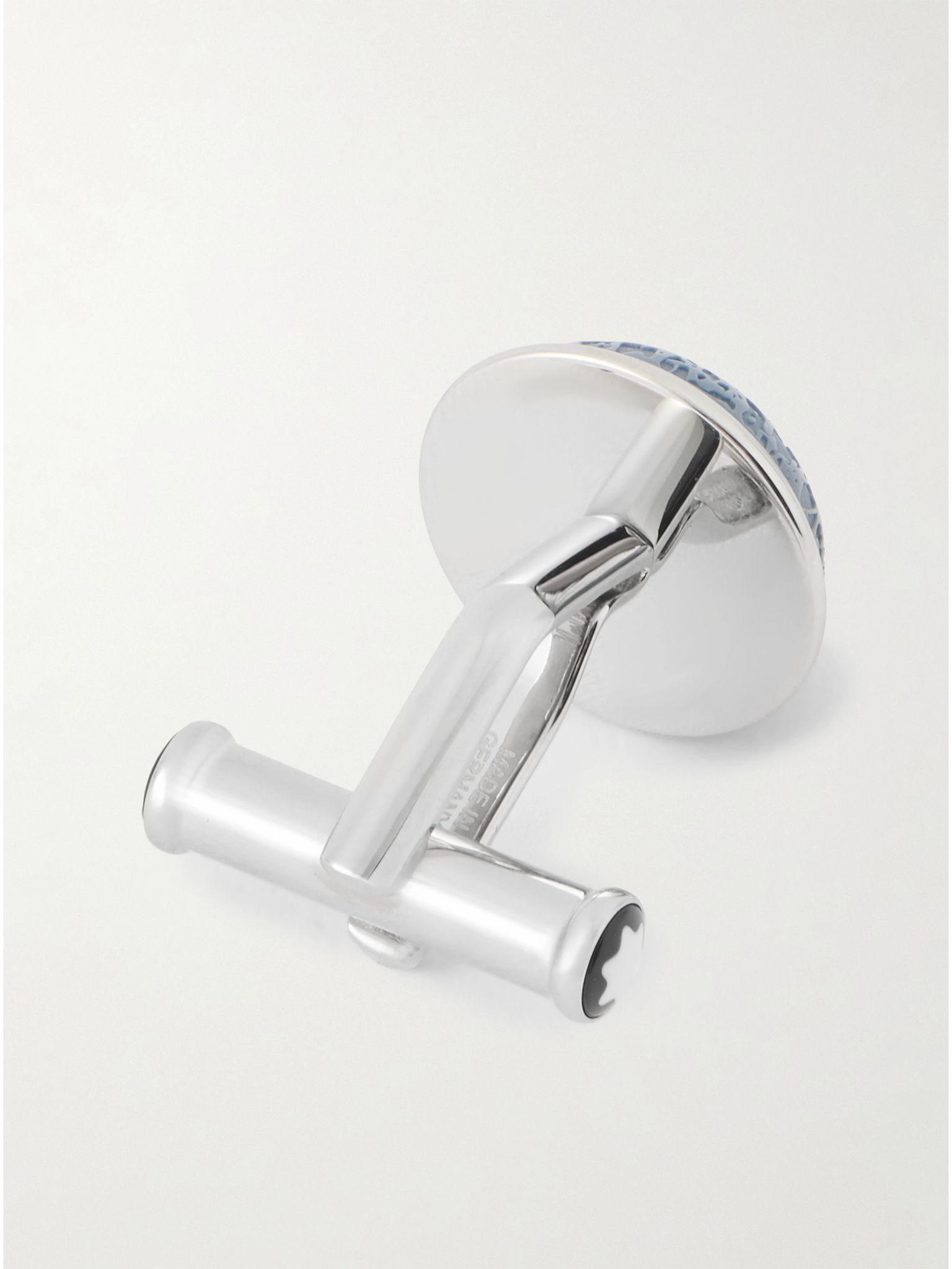 Silver-Tone and Enamel Cufflinks Light blue - 3