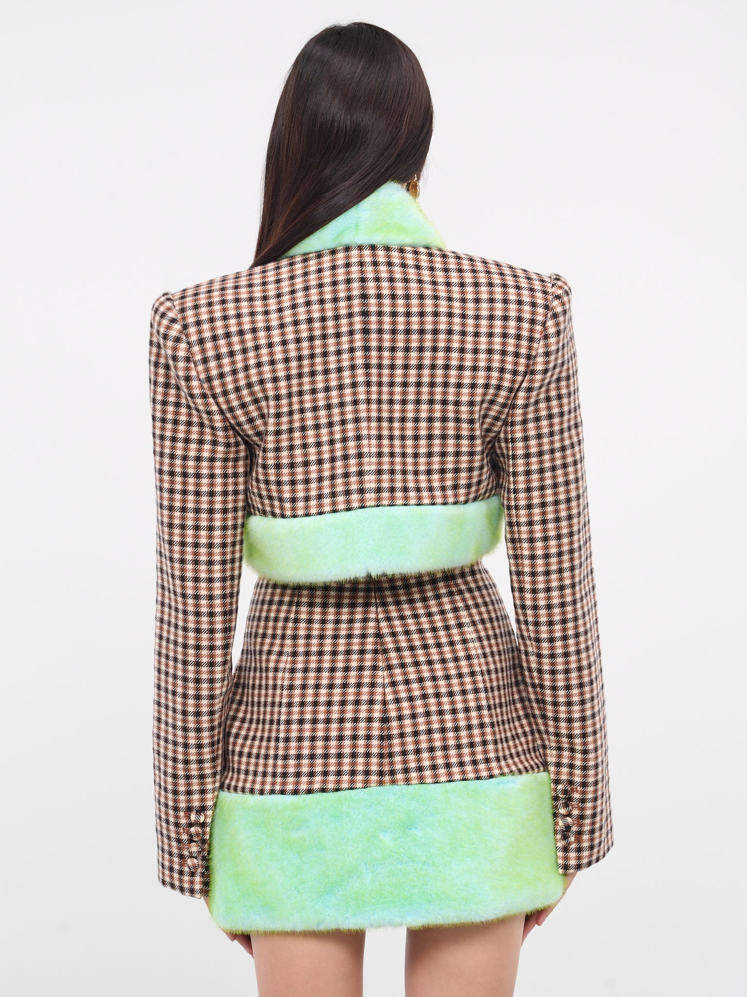Check Fur Jacket - 3