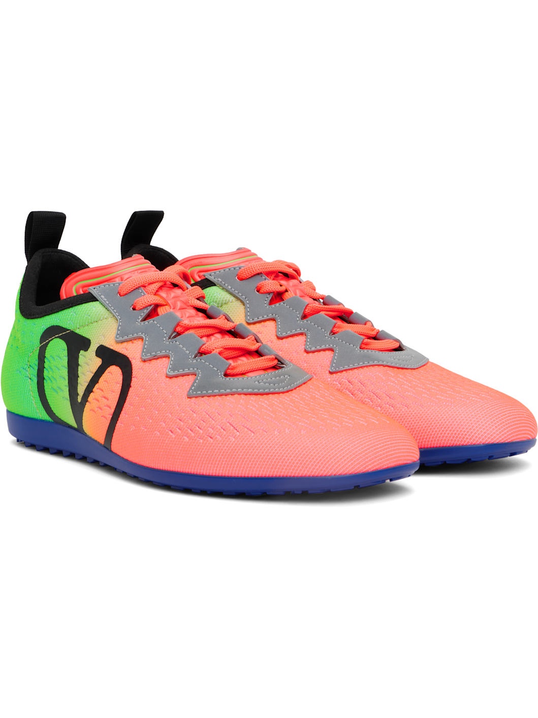 Green & Orange Chromathon Sneakers - 4