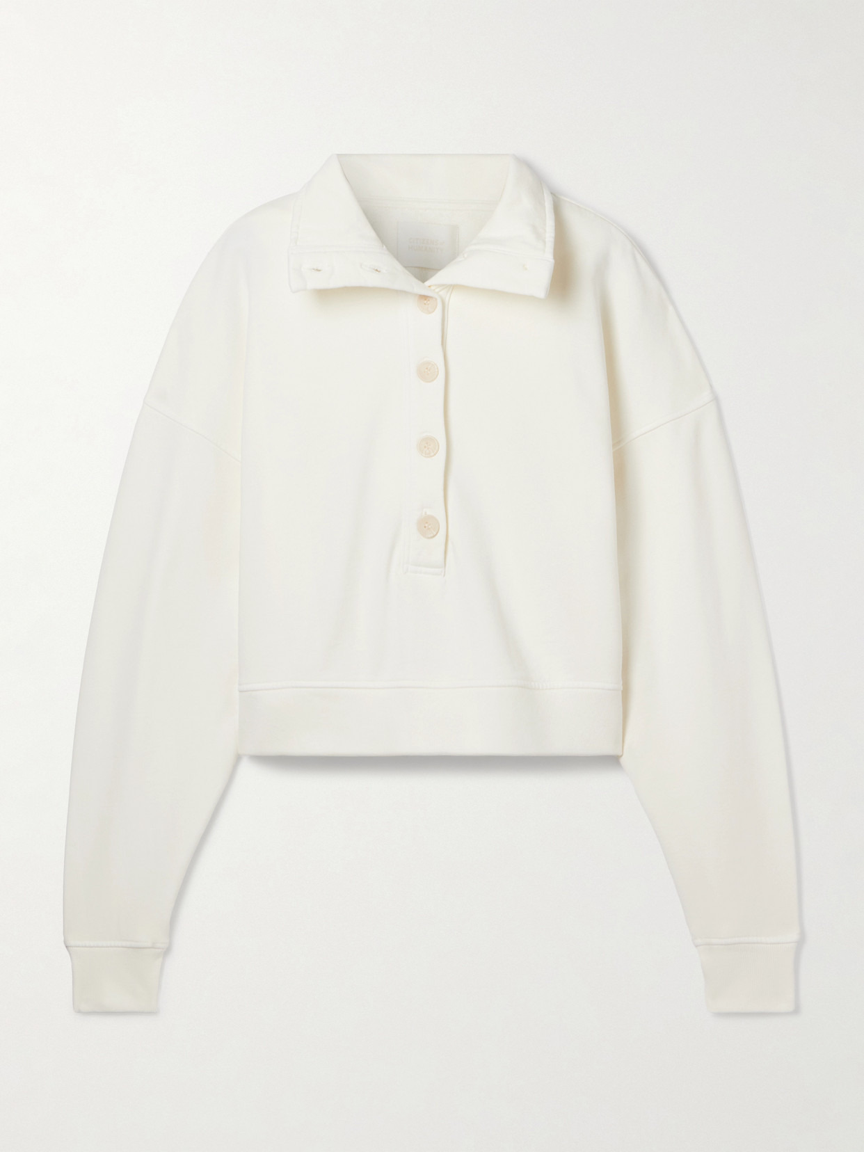Mirelle Cropped Cotton-jersey Sweatshirt - 1