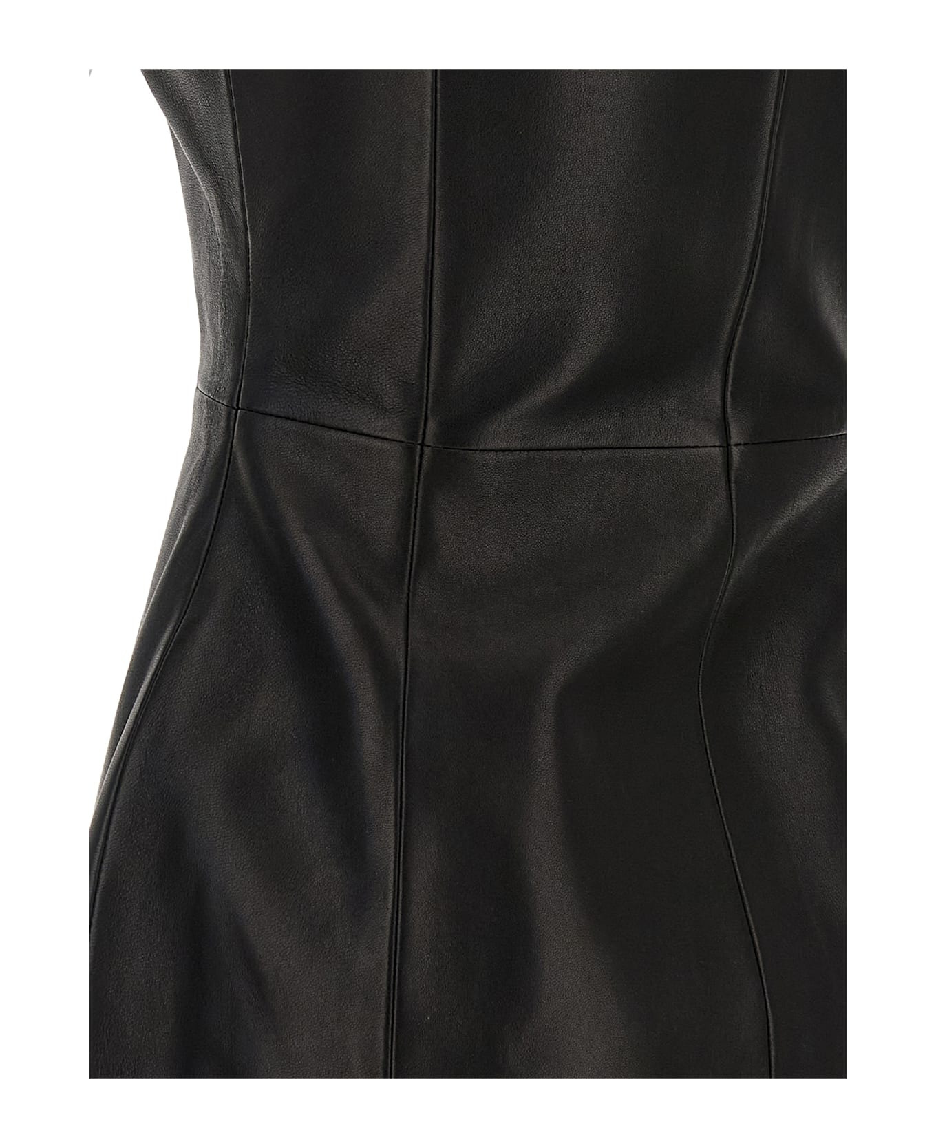 Maxi Zip Leather Dress - 4