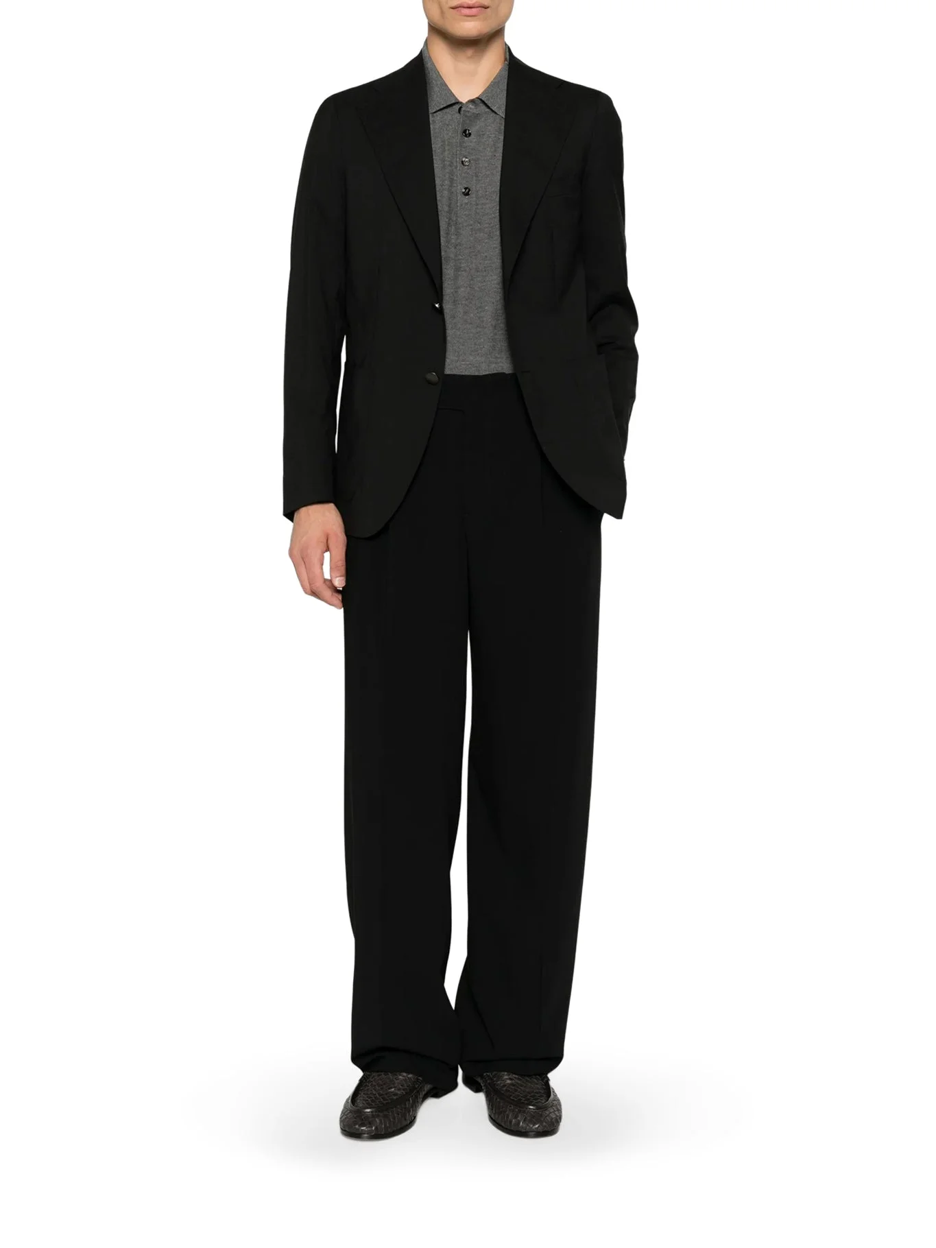 DOUBLE-PLEAT TROUSERS IN PURE VIRGIN WOOL - 1