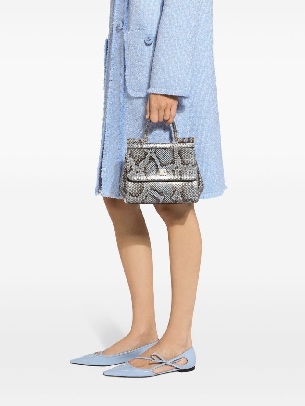 single-breasted bouclÃ© coat - 5