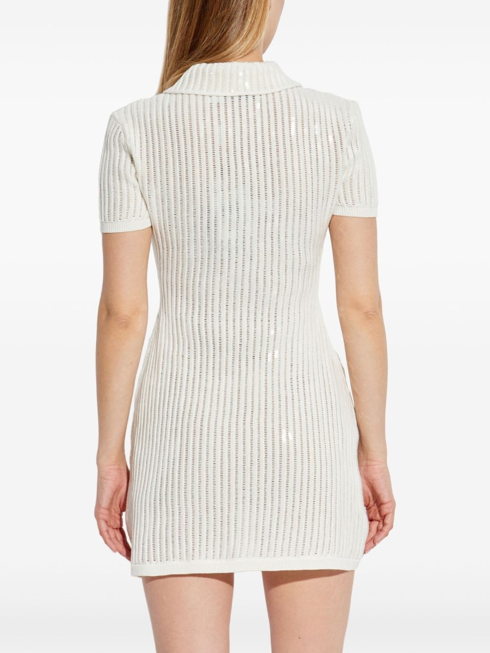 cotton-blend knitted dress - 4