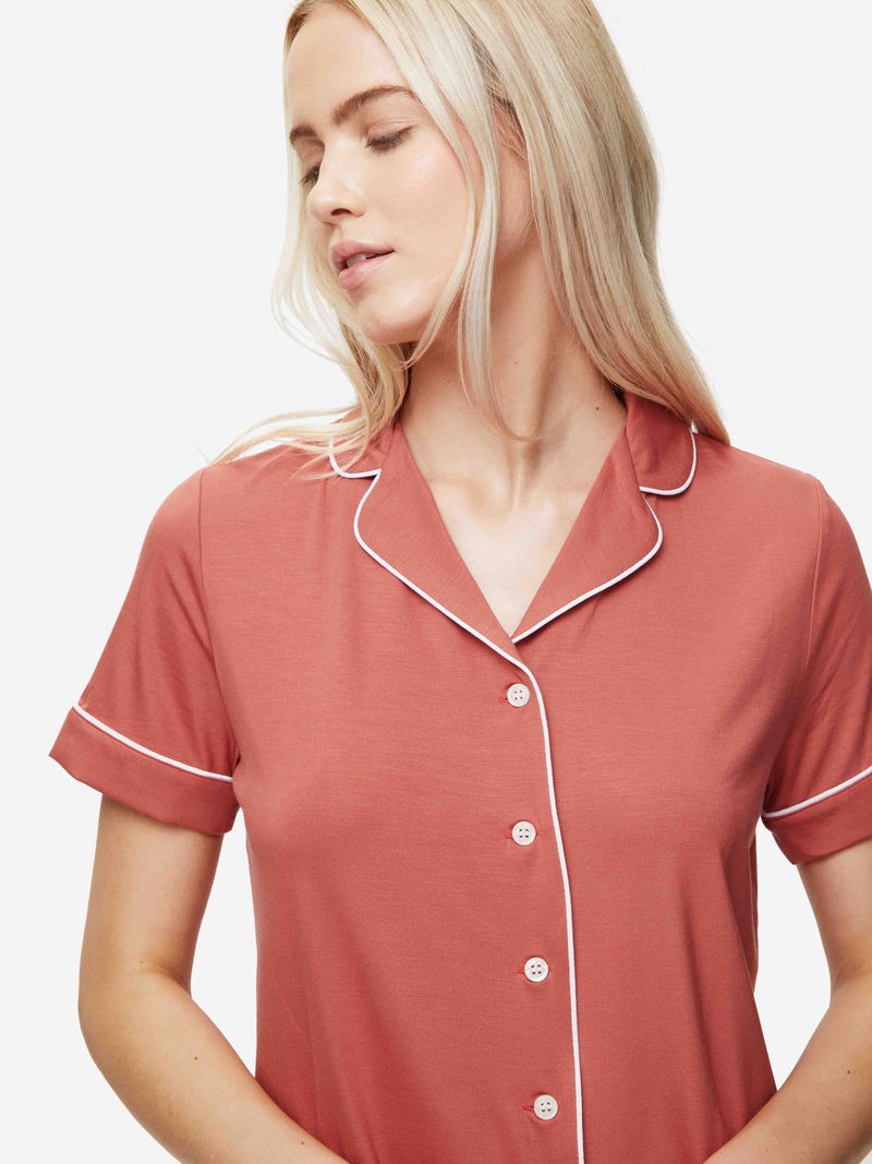 Women's Short Pyjamas Lara Micro Modal Stretch Soft Cedar - 7