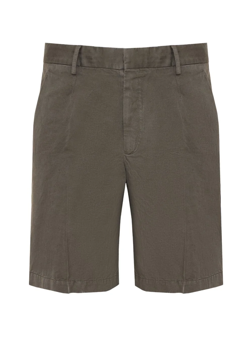 belt-loops linen chino shorts - 1