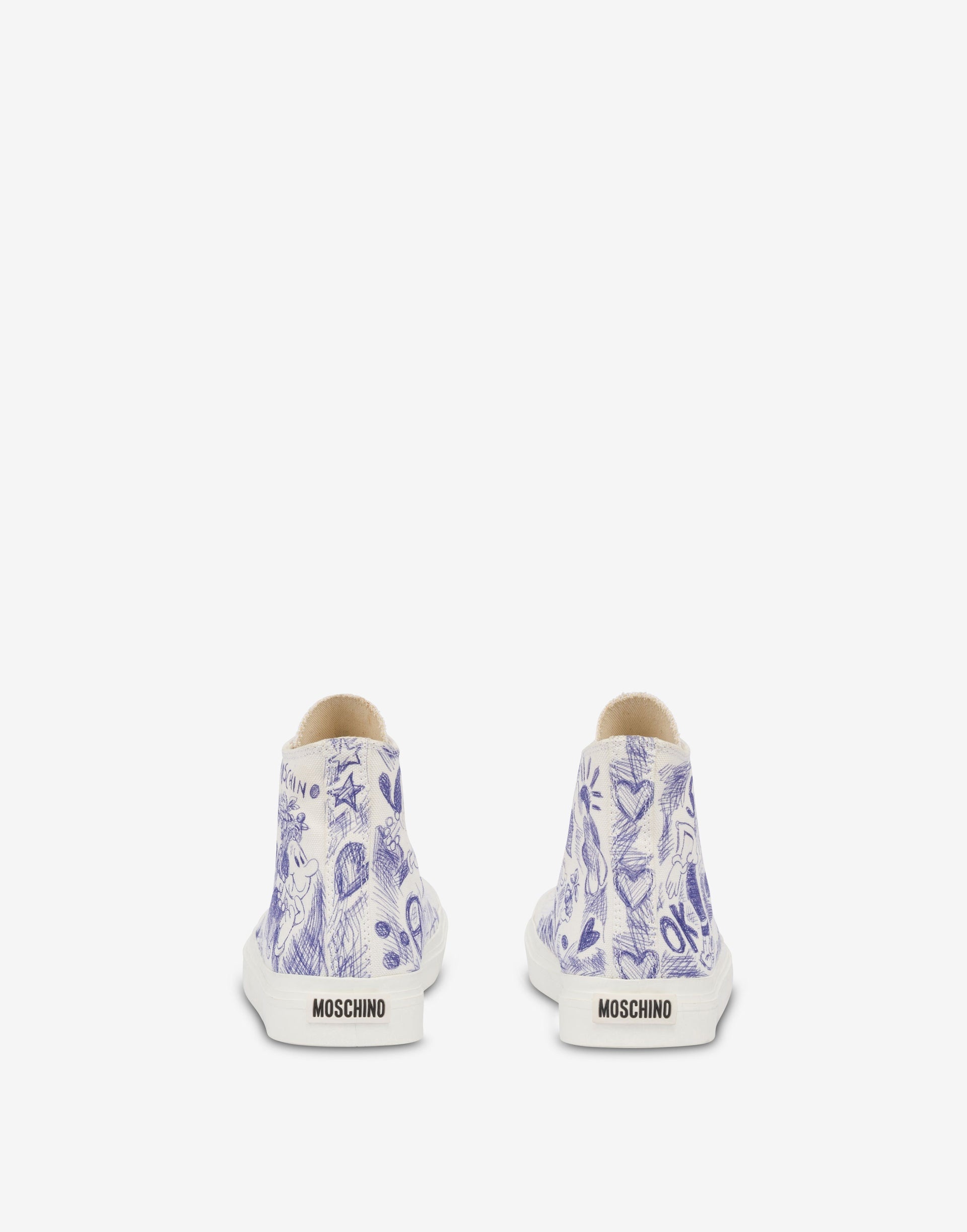 HIGH-TOP CANVAS TRAINERS WITH PRINT - 4