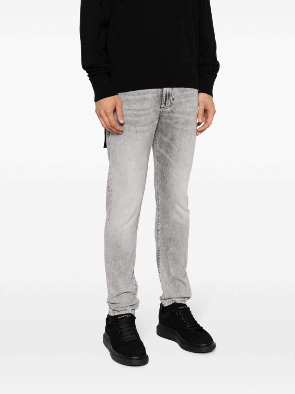 whiskering-effect straight-leg jeans - 3