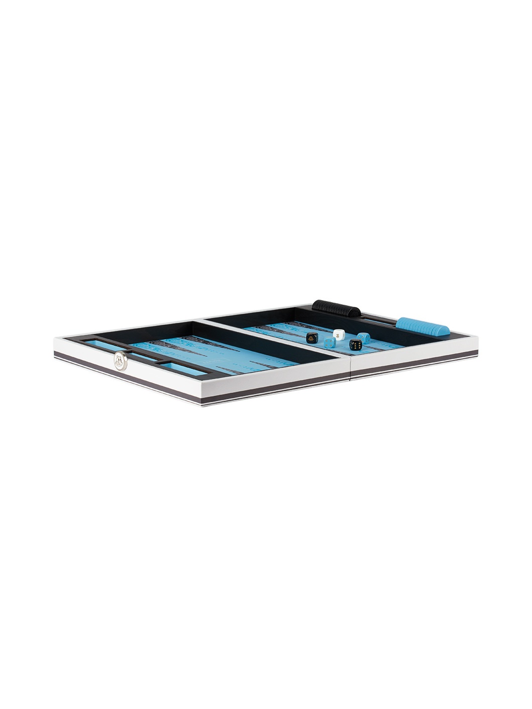 Black & Blue Barocco Backgammon Set - 2