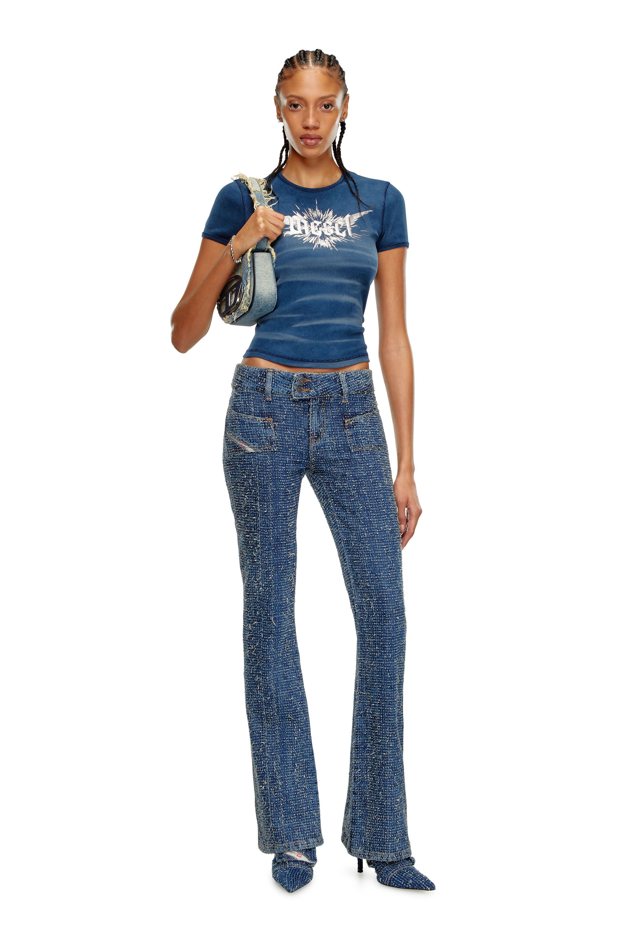 BOOTCUT AND FLARE JEANS D-EBUSH 0PGAH - 2