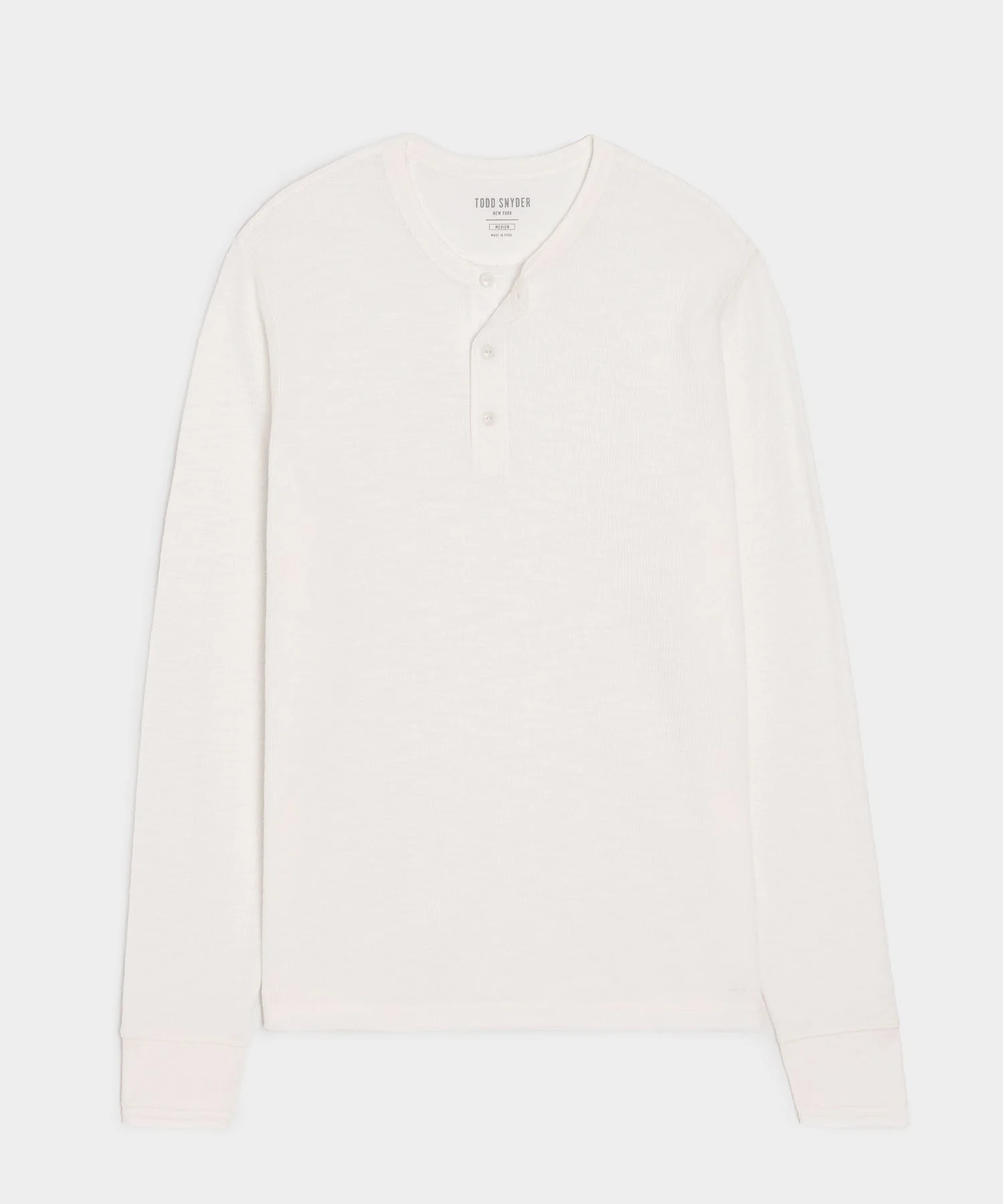 Lightweight Mini Waffle Henley - 1