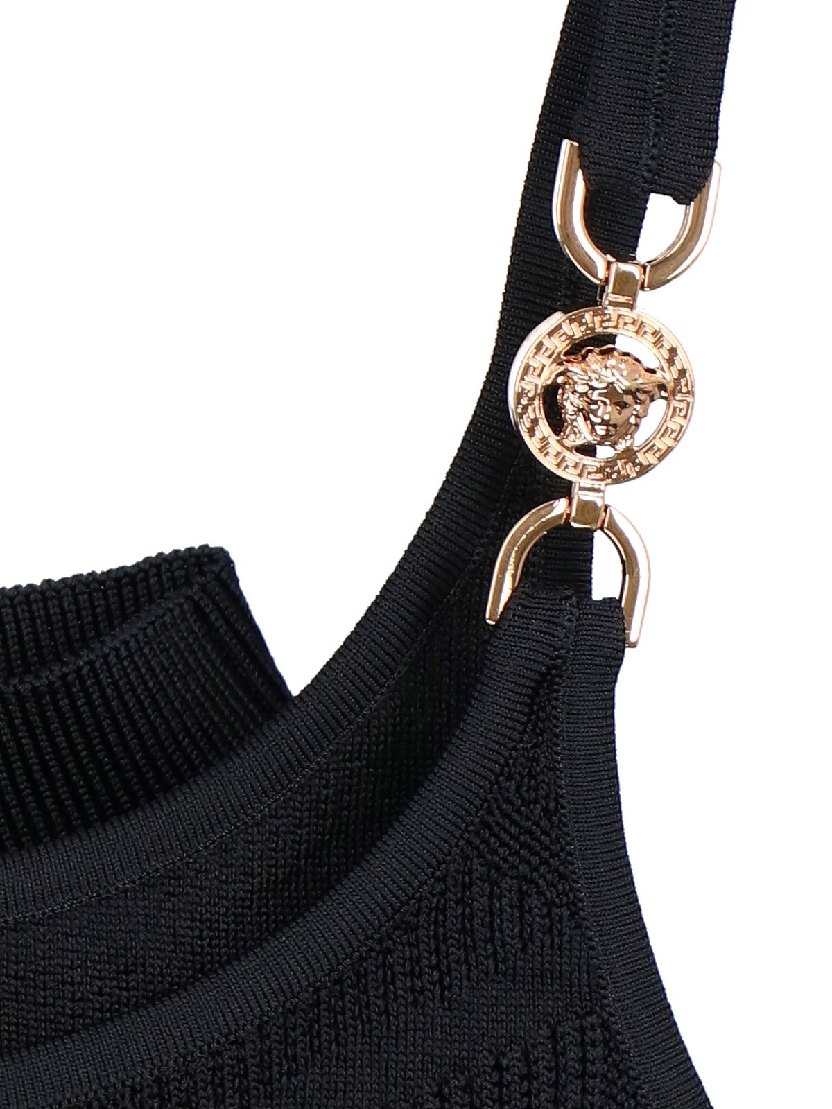 【関税・送料込み】VERSACE TOPS BLACK TECH STRETCH MEDUSA TOP Versace Medusa Head Cropped Top | Black | FARFETCH