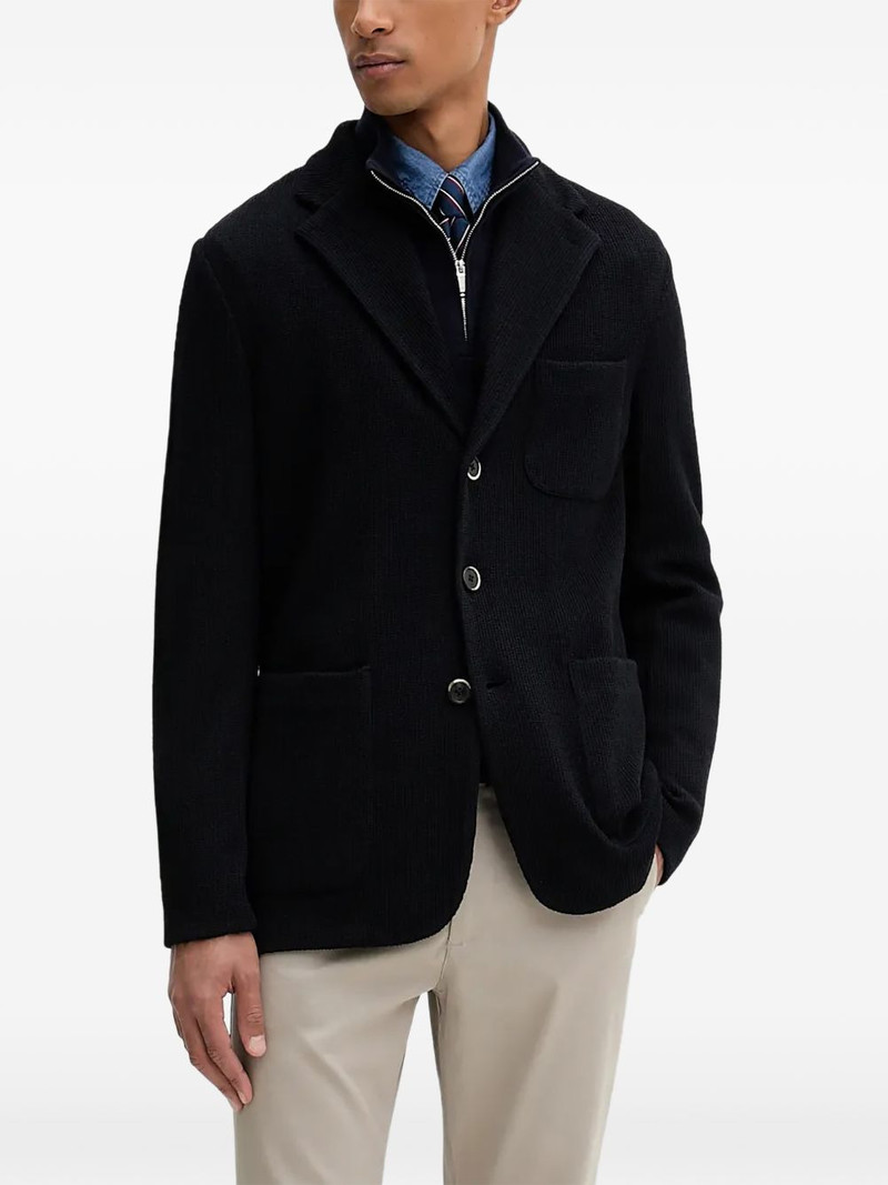 single-breasted knitted blazer 1