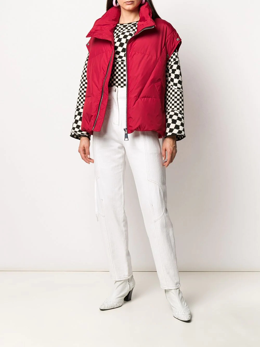 contrasting drawstrings puffer jacket - 6