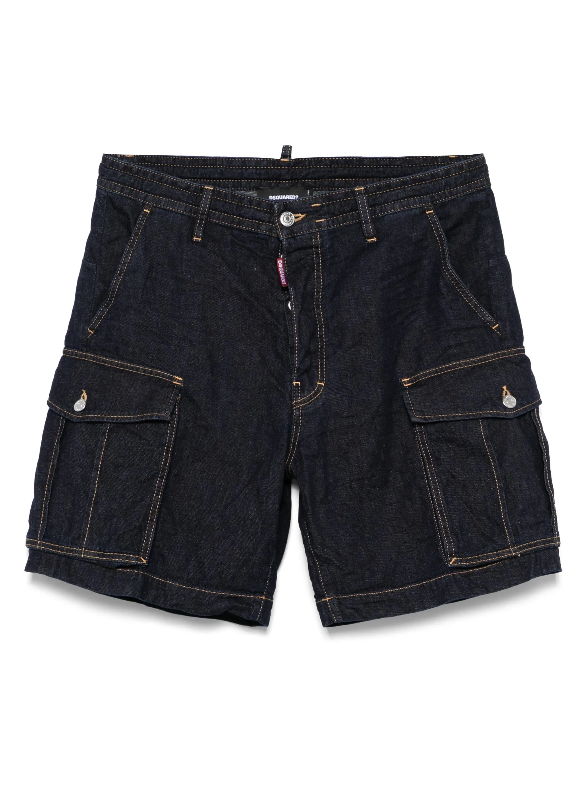 Denim Cargo Shorts - 1