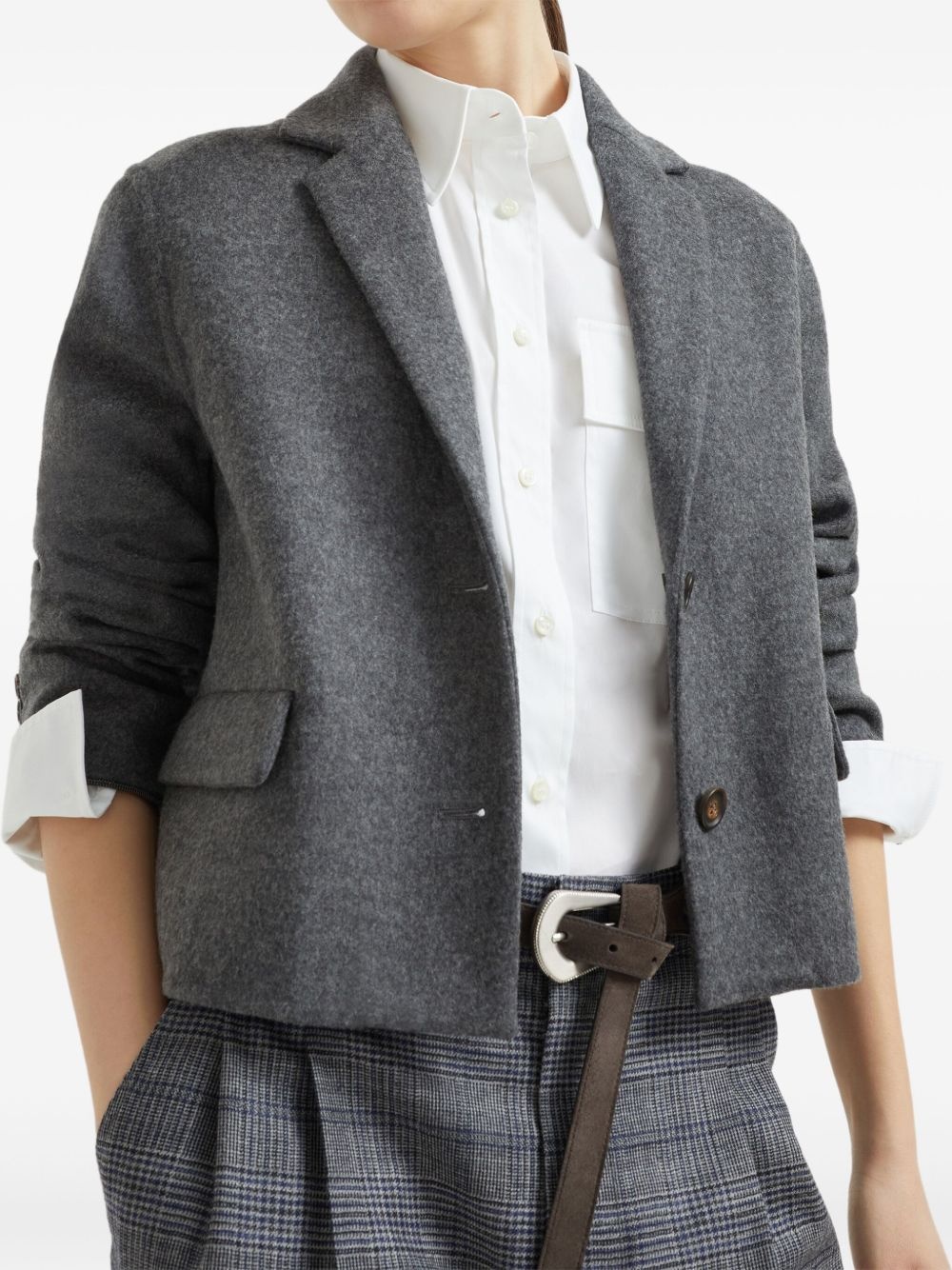 cropped blazer - 4