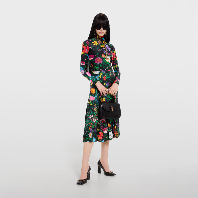 GUCCI Printed sparkling jersey turtleneck outlook