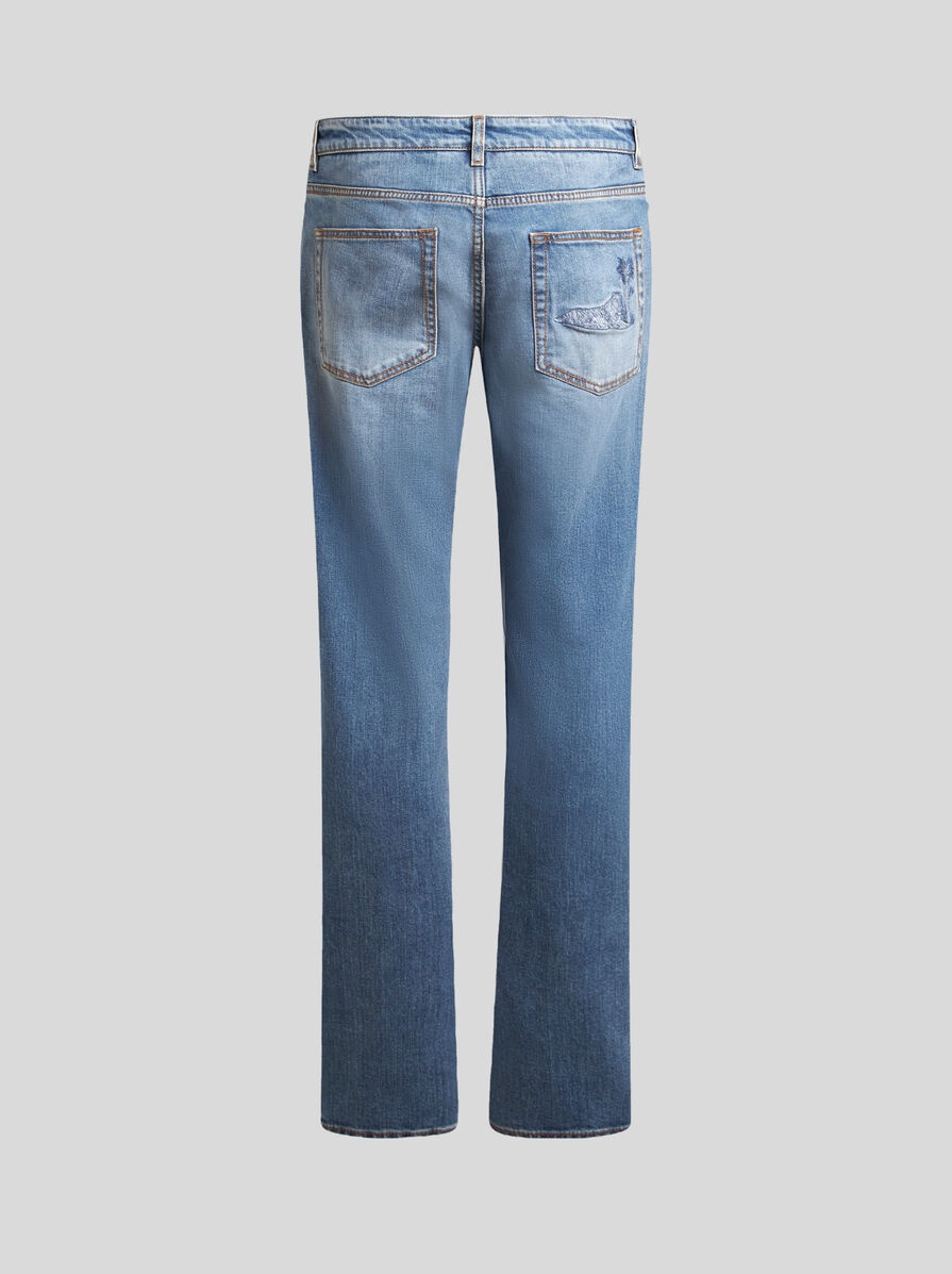 【送料&関税込】Etro Jeans With Logo Embroidery Etro JEANS WITH EMBROIDERY | REVERSIBLE