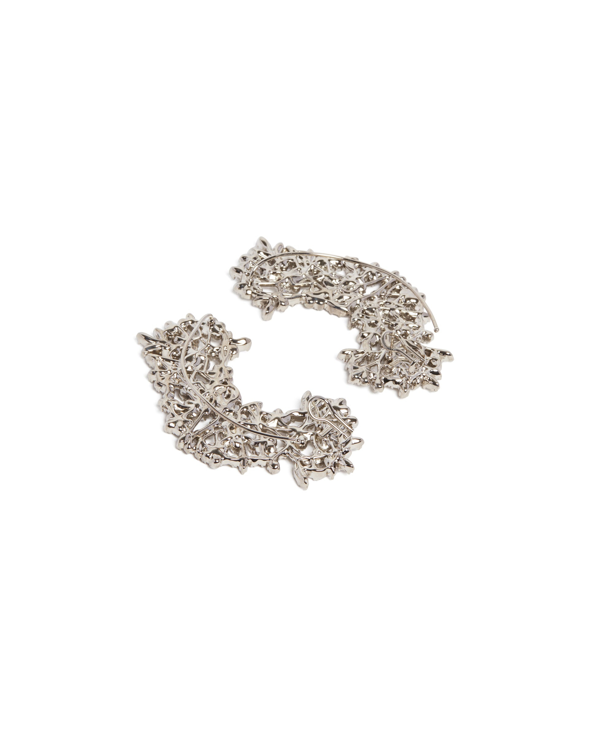 Silver-Plated Zirconia Earrings - 4