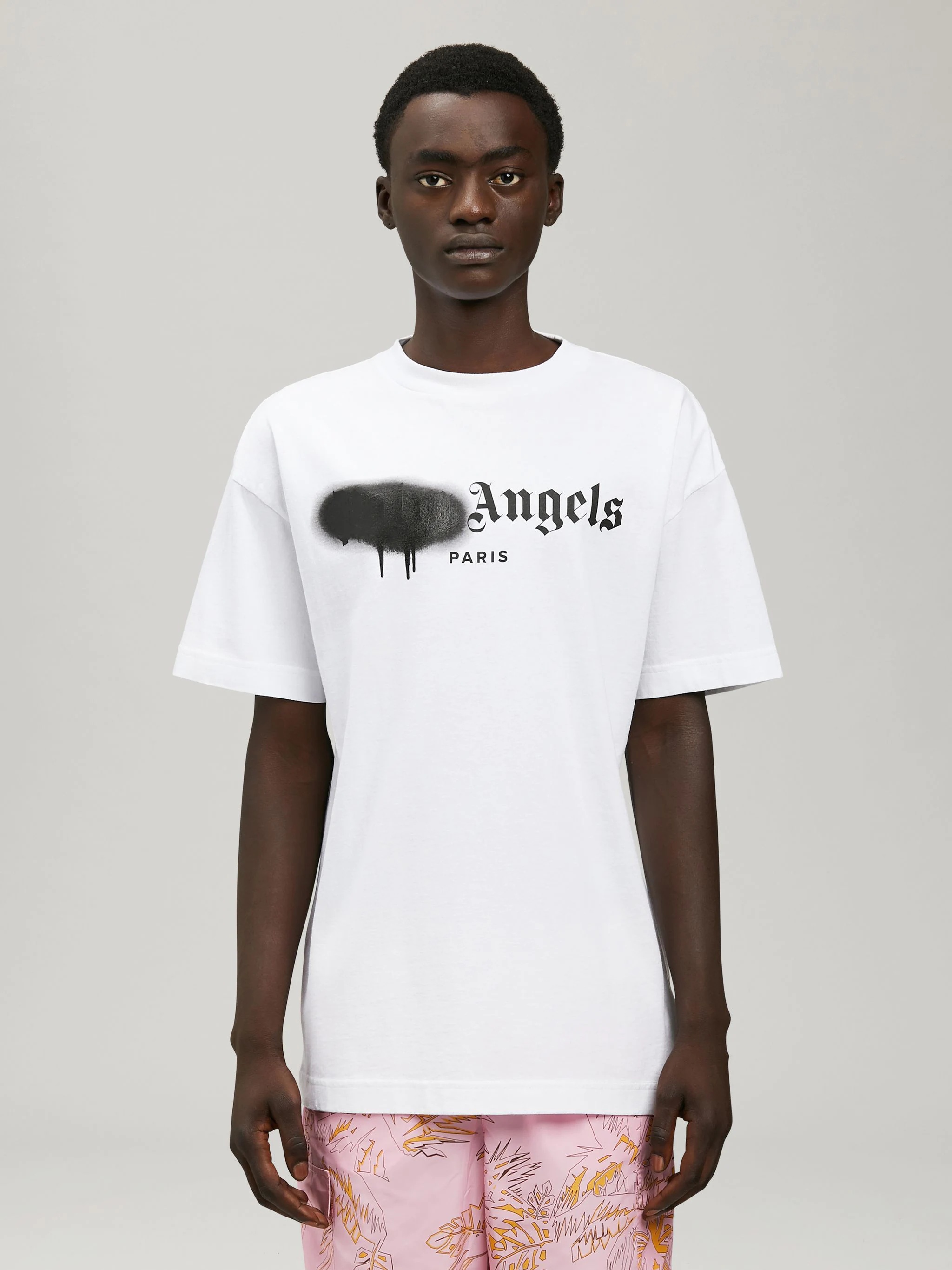 Palm Angels☆PALM PARIS Tシャツ【UK発】 Palm Angels PARIS SPRAYED T-SHIRT | REVERSIBLE