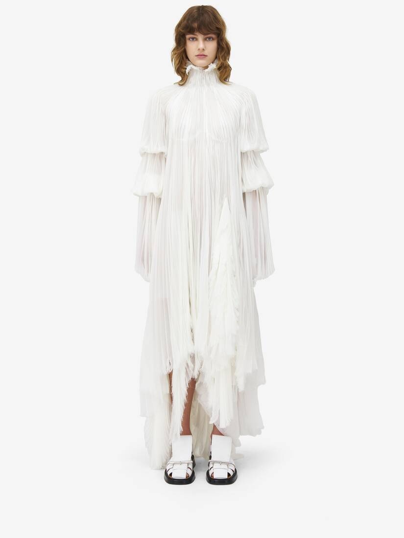 Pleated Chiffon Dress - 3