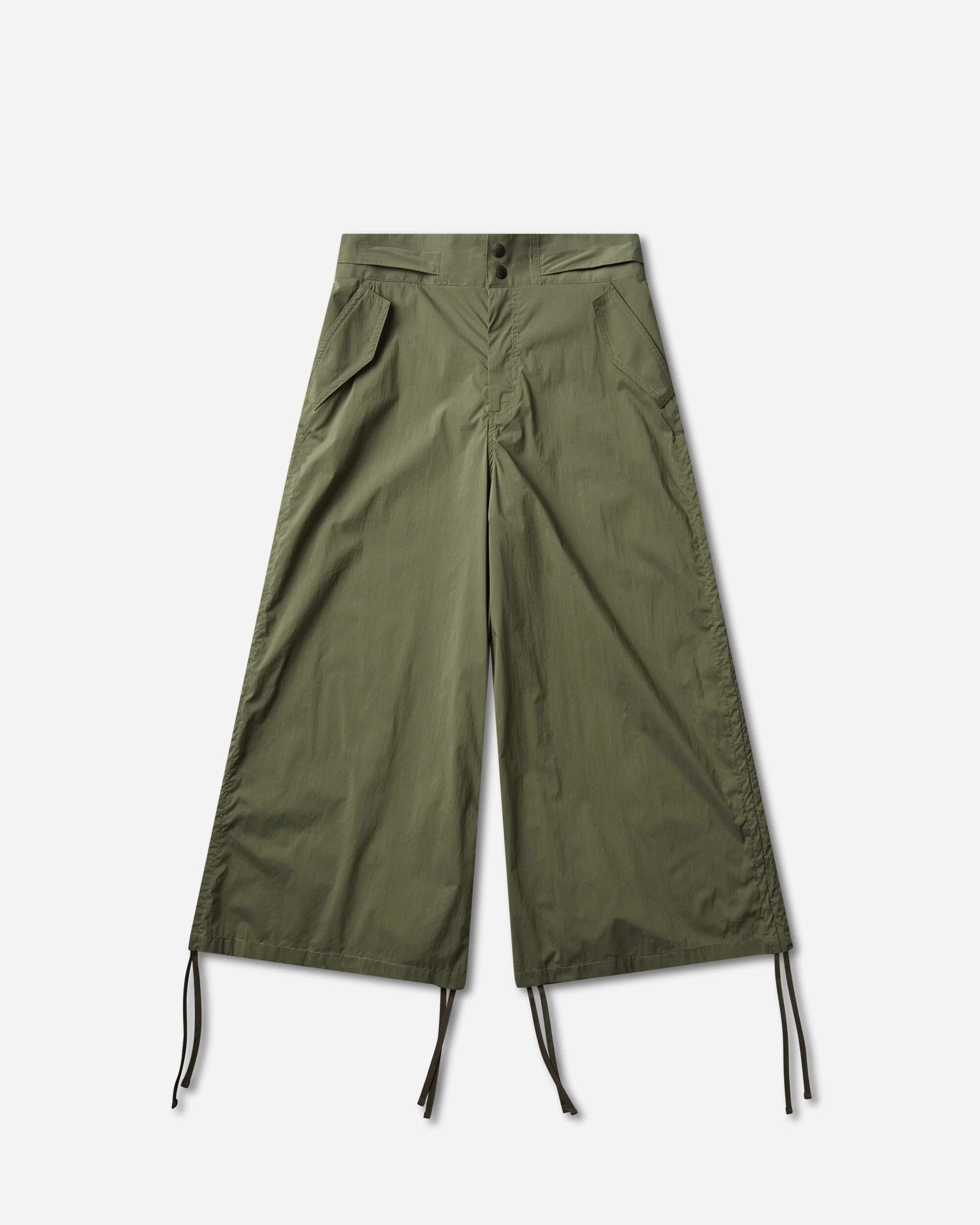 Women's Side-Gathered Military Pants Khaki - 1