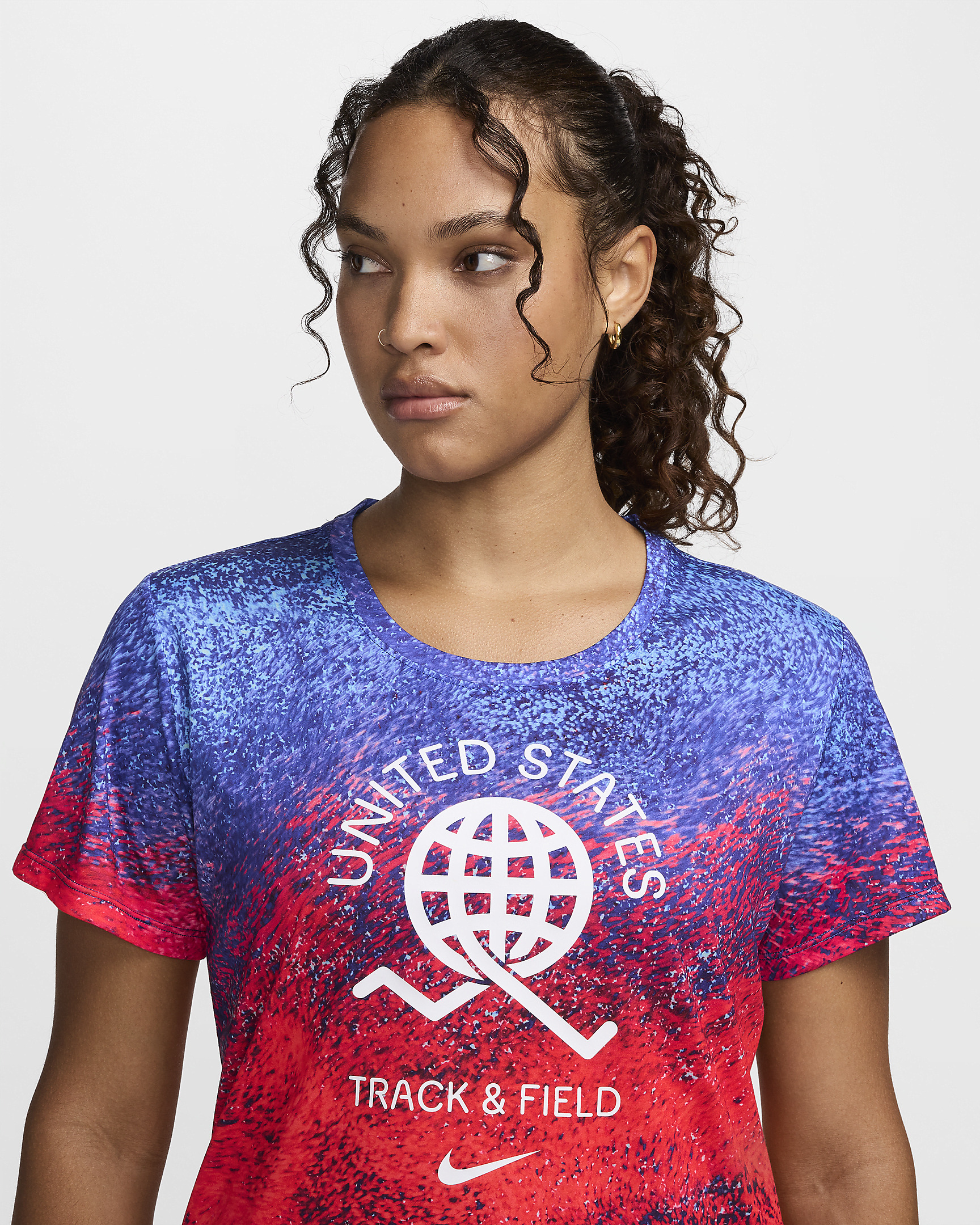 USA One Women's Nike Dri-FIT Running Short-Sleeve Top - 3