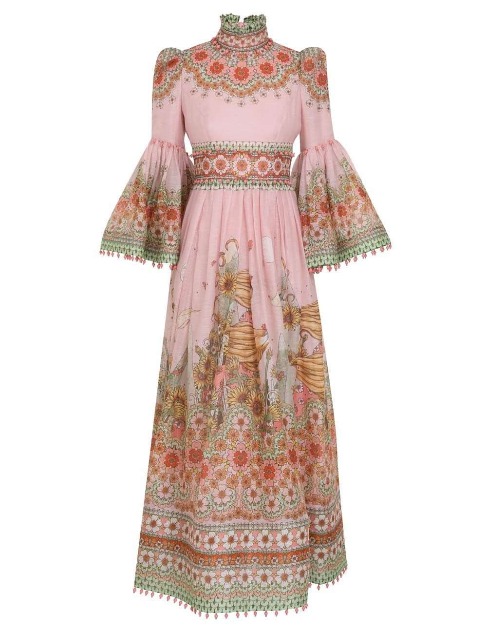 Zimmermann KALEIDOSCOPE BELL SLEEVE GOWN | REVERSIBLE