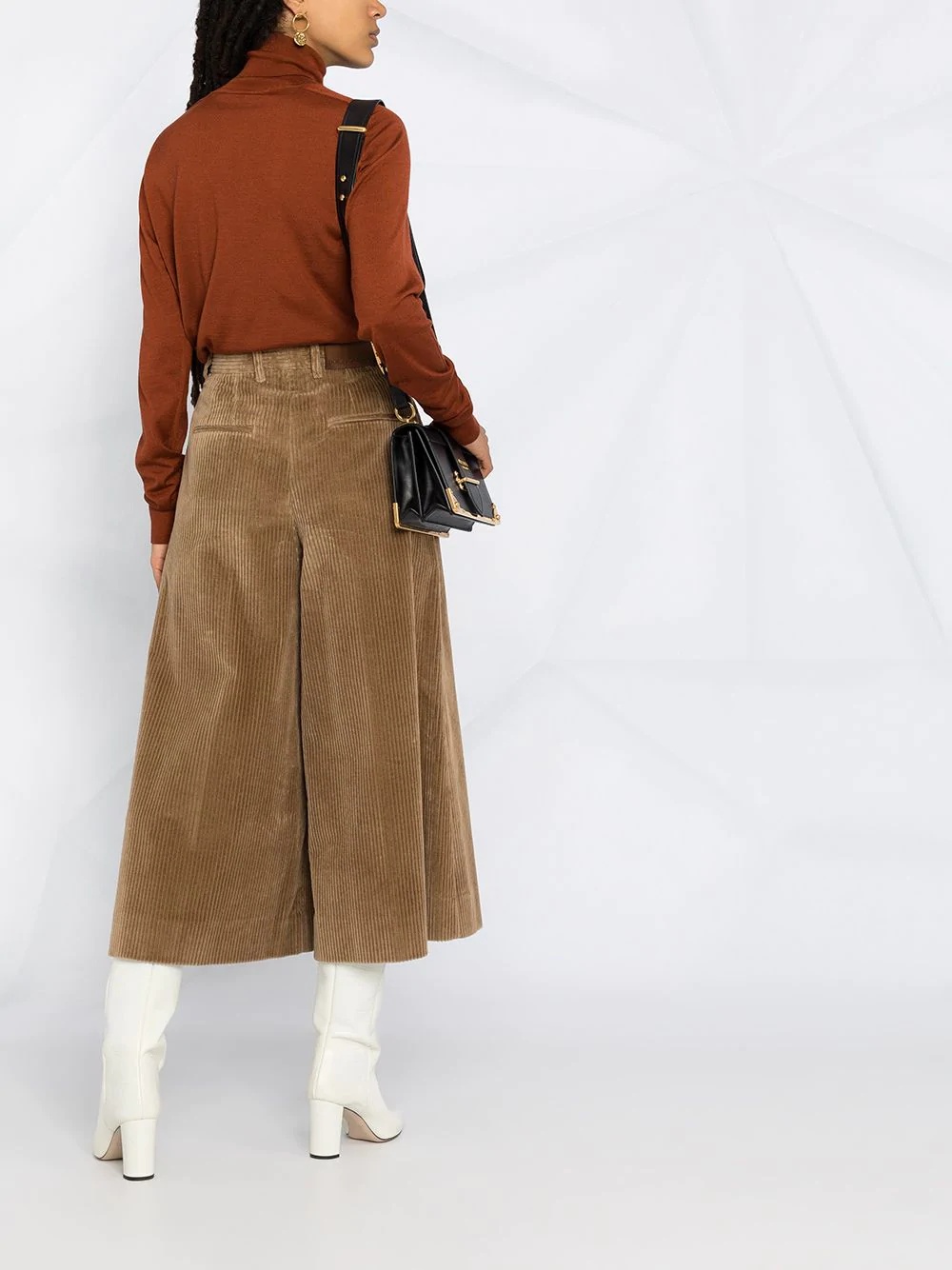 wide-leg culotte trousers - 4