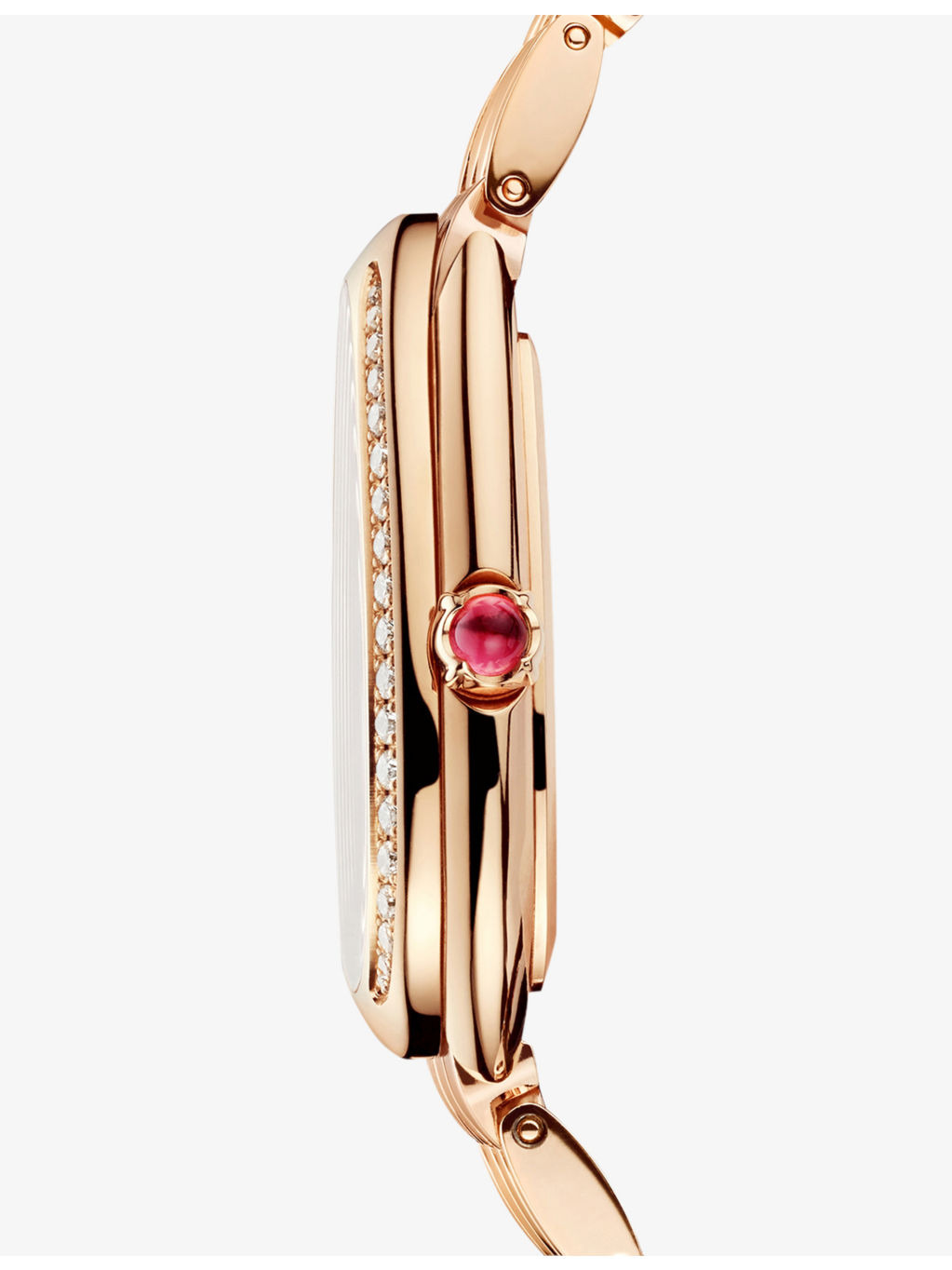 Serpenti Seduttori 18ct Rose Gold, 0.38ct Diamonds And 0.108ct Rubellite Quartz Watch - 6