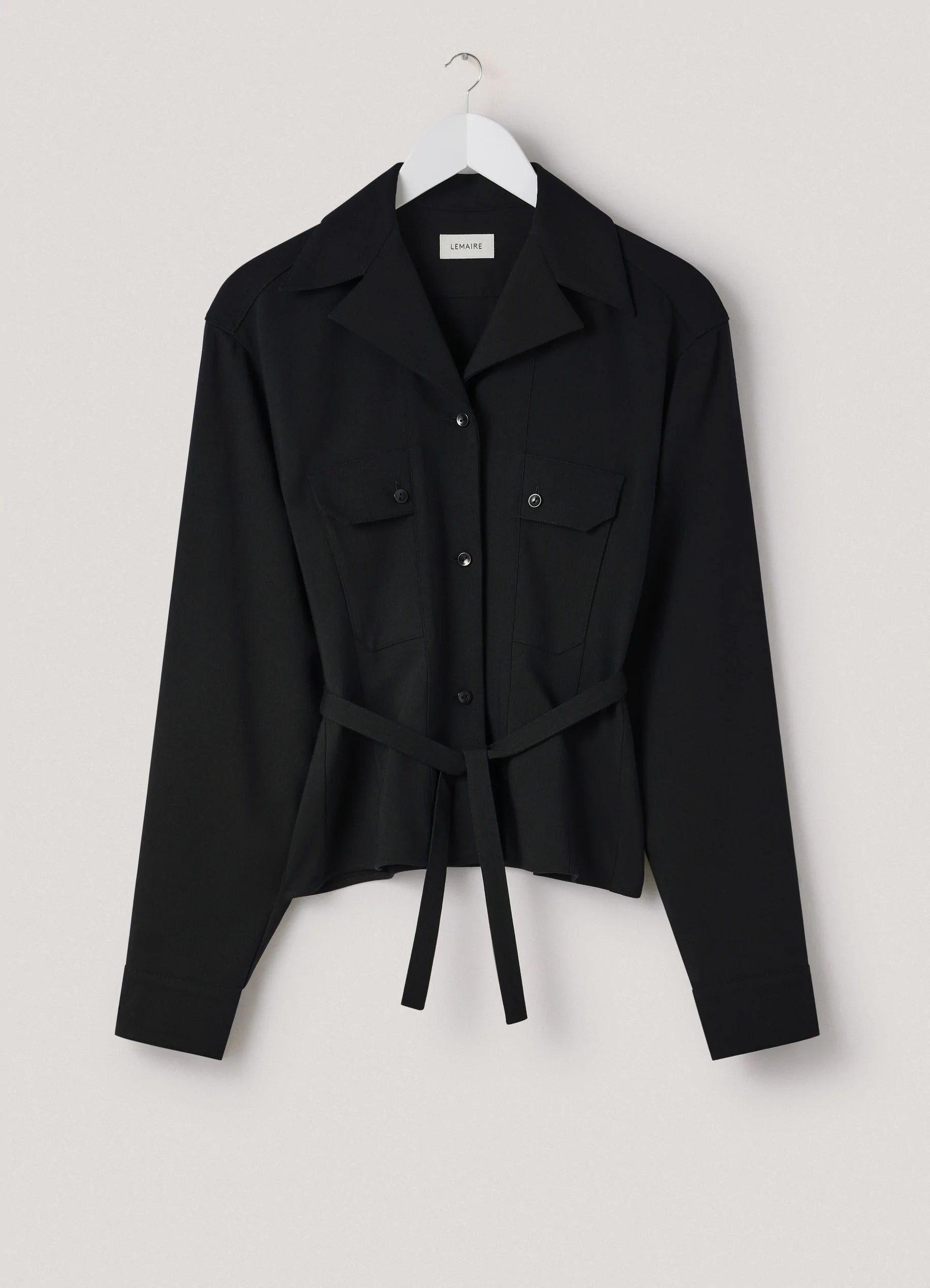 Lemaire CONVERTIBLE COLLAR FITTED COTTON VISCOSE | REVERSIBLE