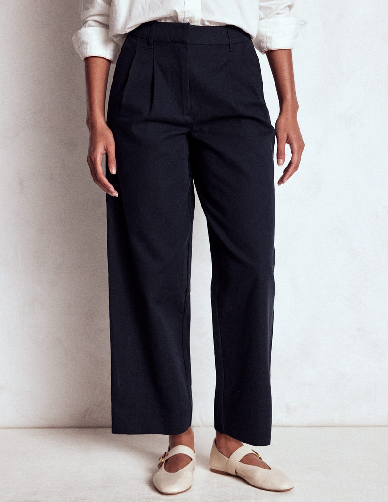 Bloomsbury Cotton Pants-NAVY 5